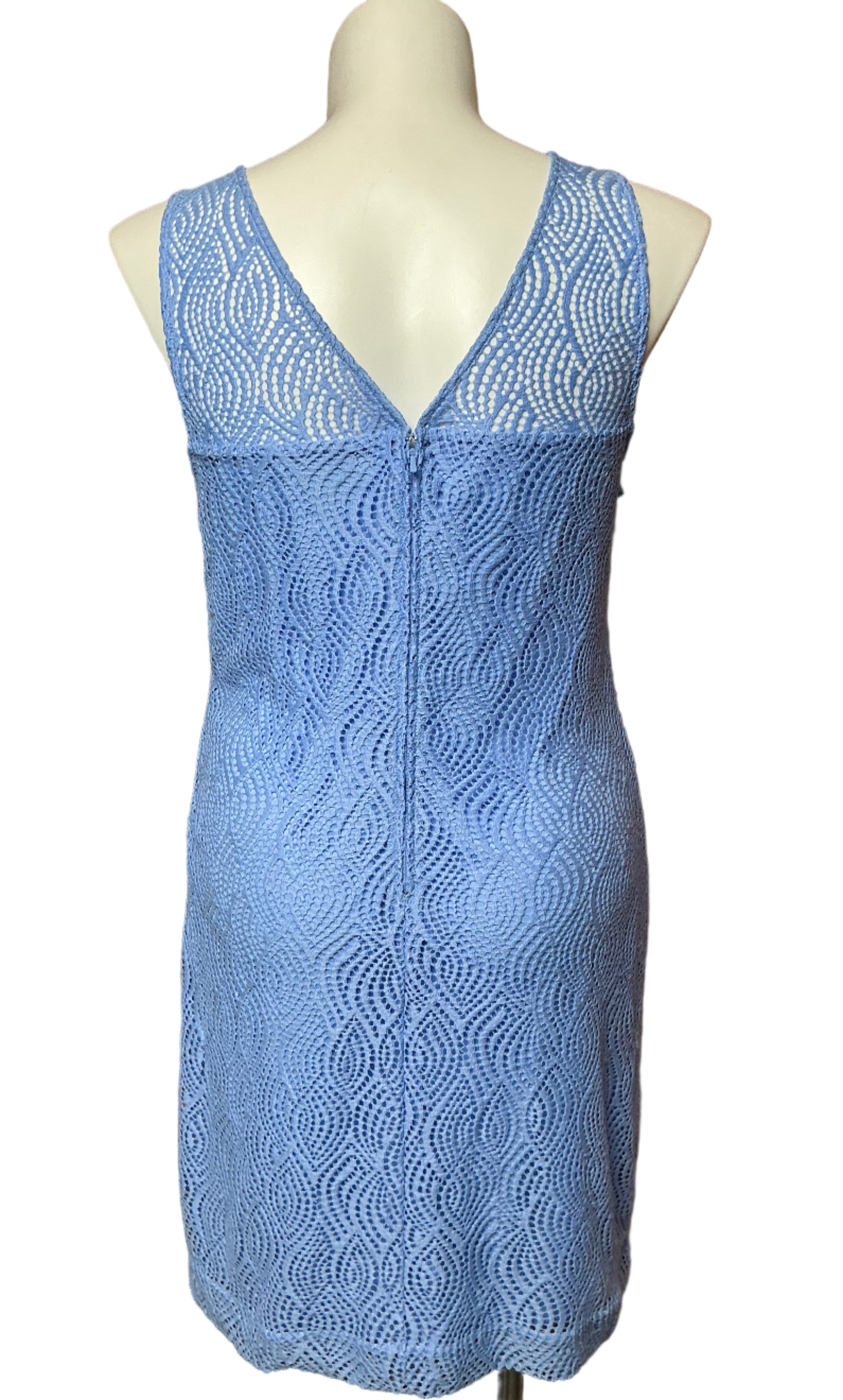 Lilly Pulitzer NWT - Janine Shift Dress - Blue Peri Flowing Leaf Lace - Size XL