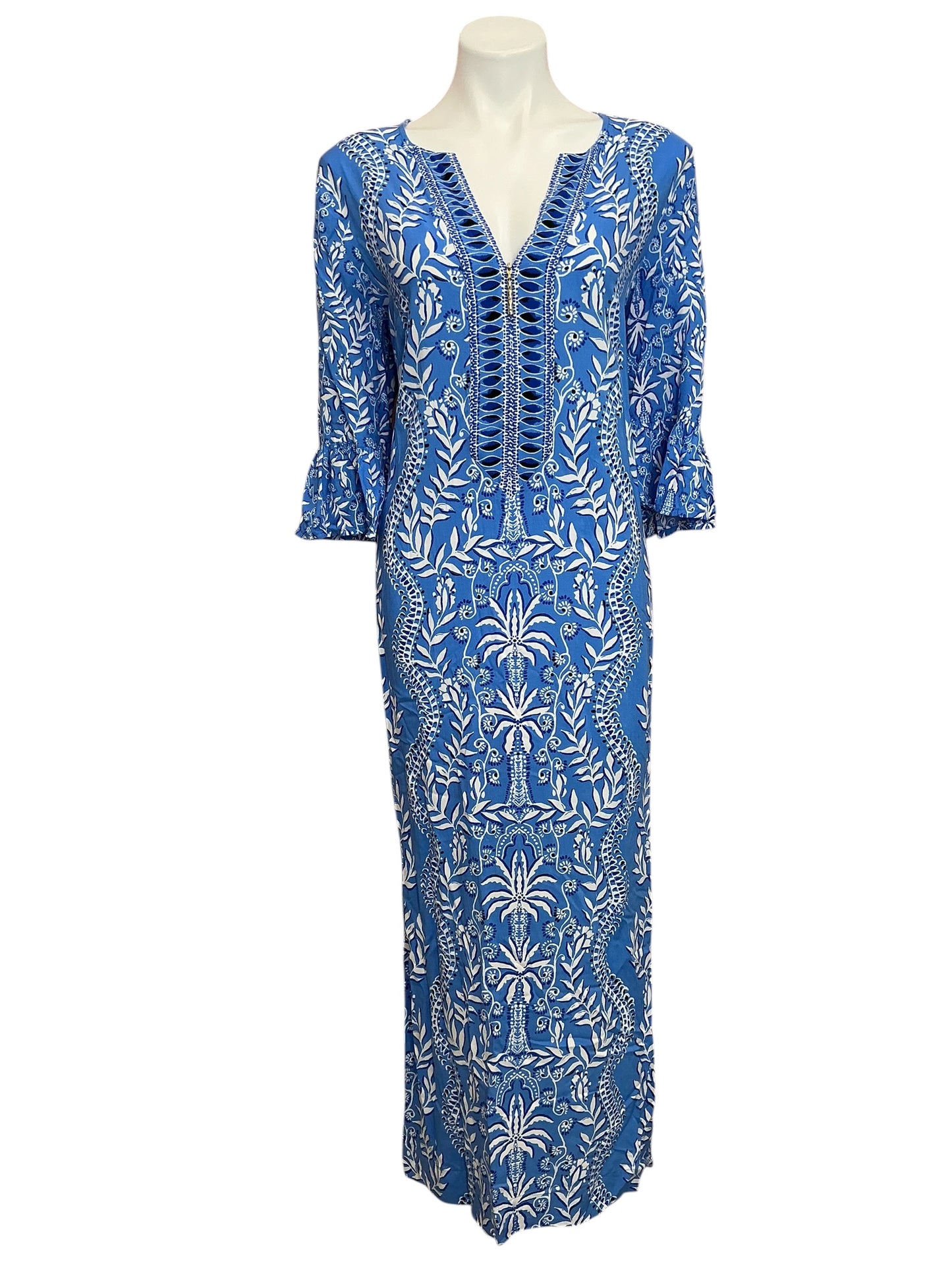 Lilly Pulitzer Laurelie Maxi Dress Abaco Blue Have It Both Rays - Size 16