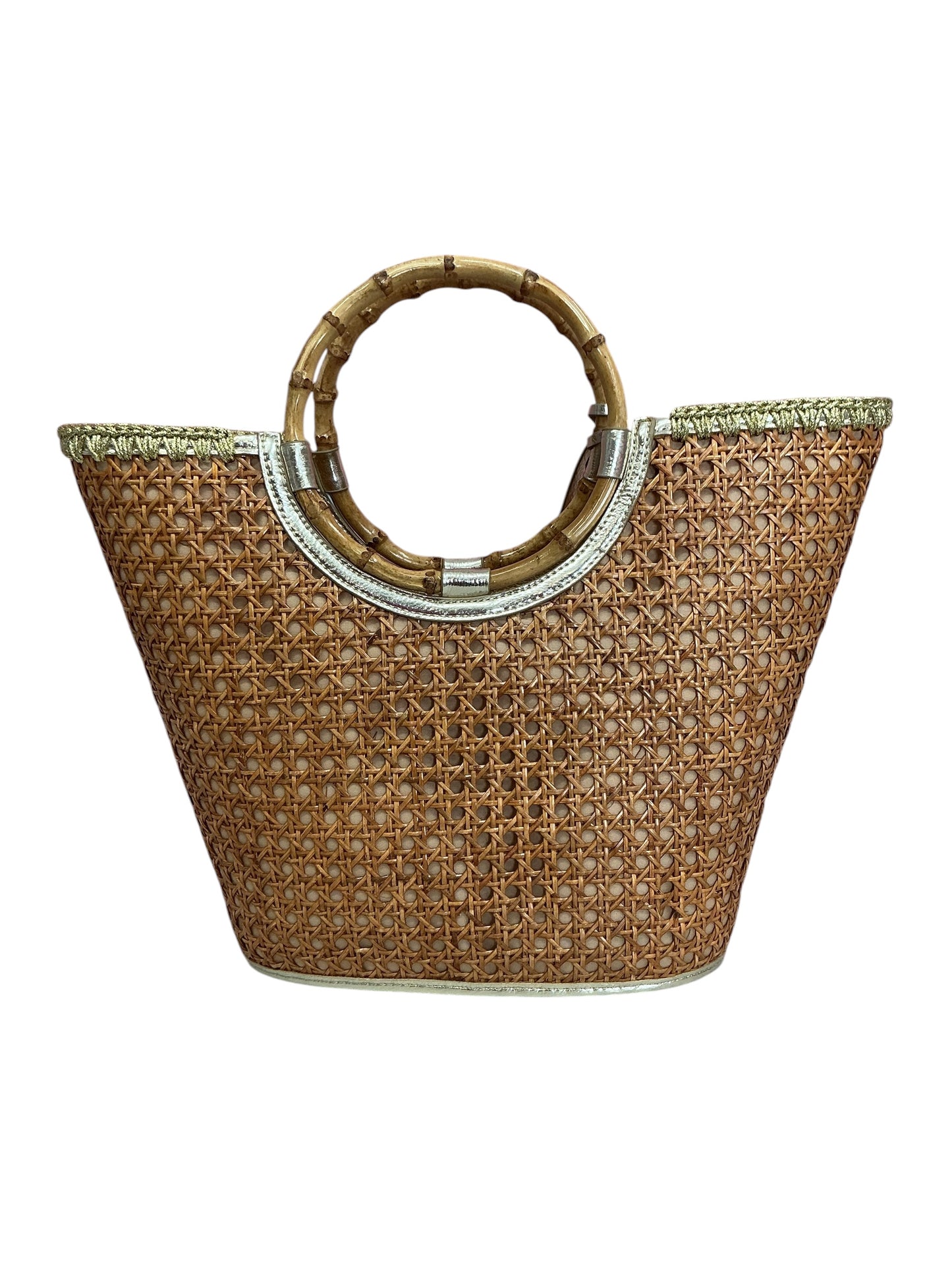 Lilly Pulitzer Grotto Cane Tote Natural Straw