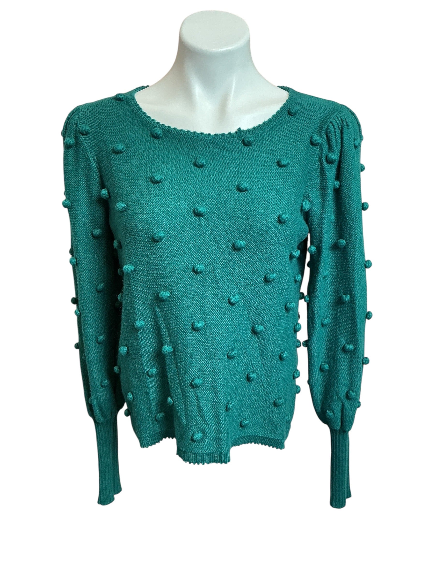 Lilly Pulitzer Kippa Pom Pom Sweater Spruce Green - Size S