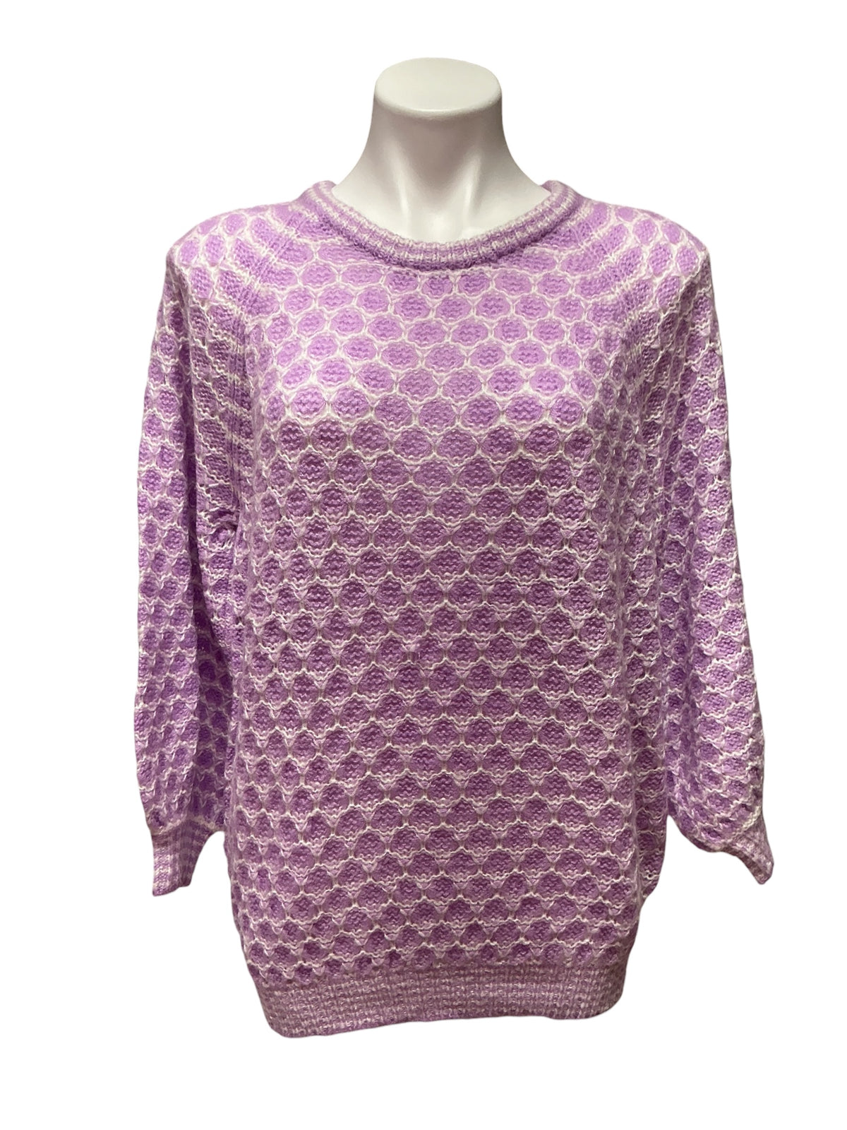 Lilly Pulitzer NWT Corabelle Sweater Purple Iris Honeycomb - Size L