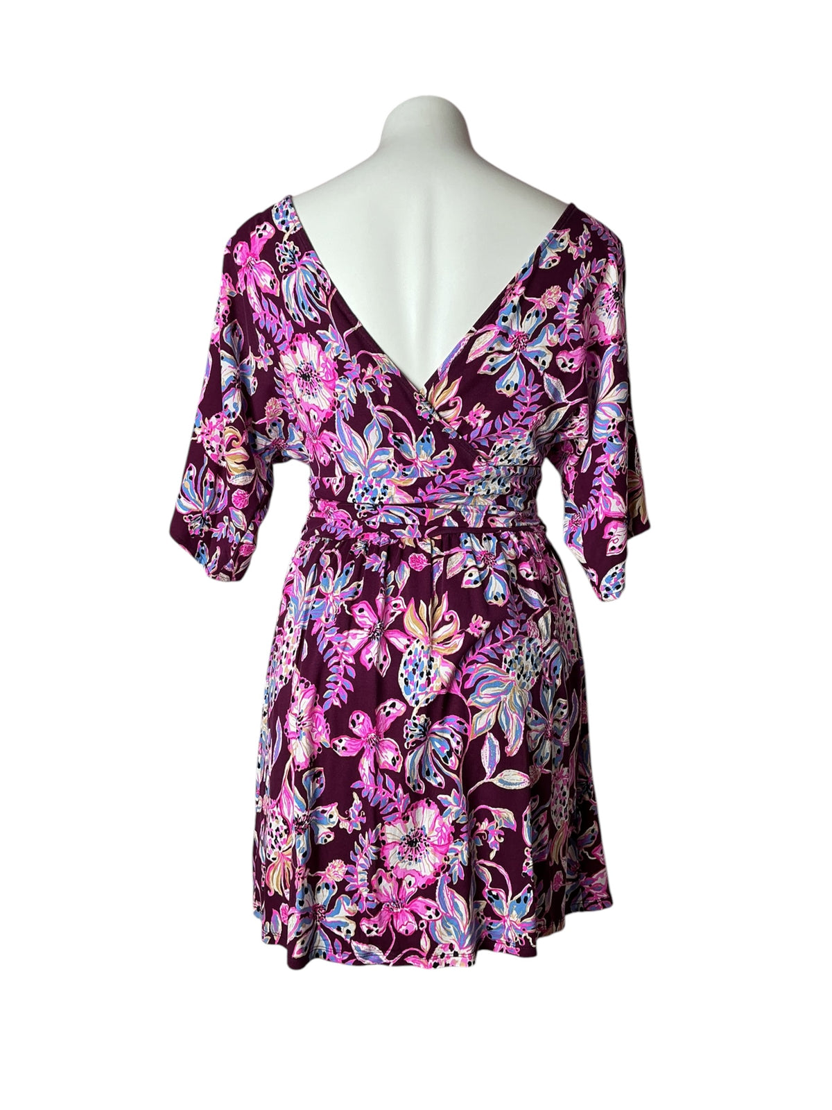 Lilly Pulitzer Parigi Boat Neck Romper Amarena Cherry Tropical With A Twist - Size S