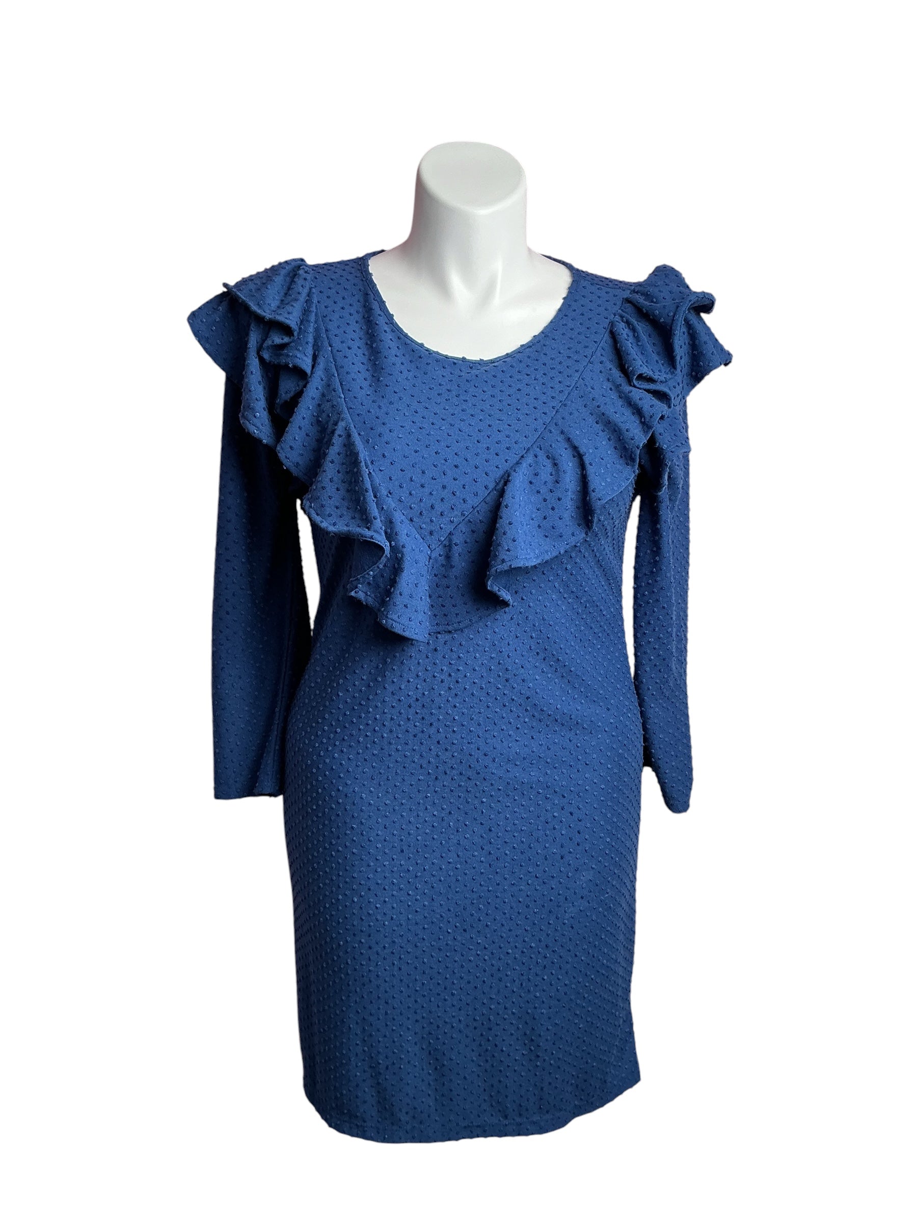 Lilly Pulitzer- NWT Pheby Dress Oyster Bay Navy Cozy Knit Swiss Dot Size L
