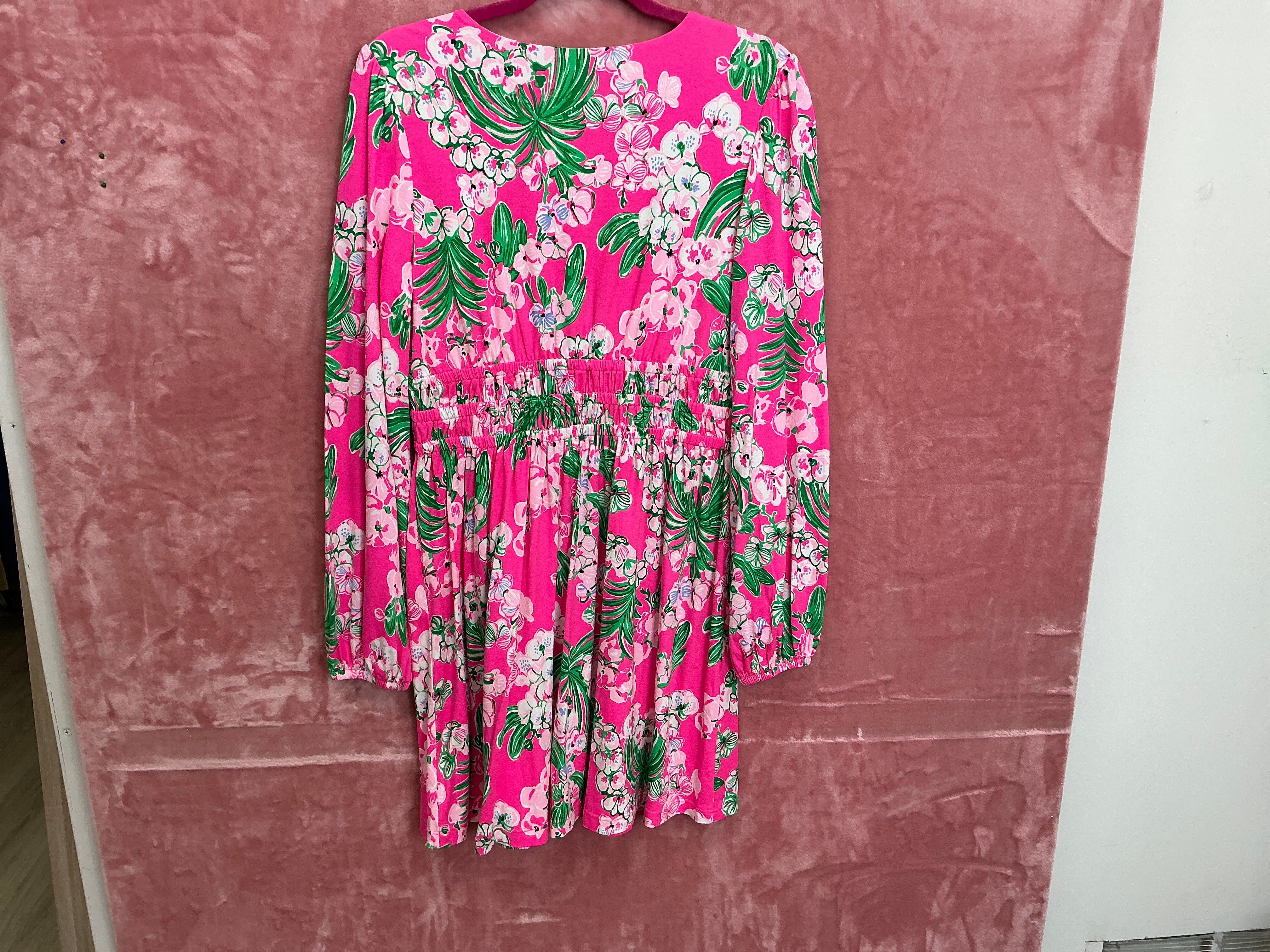 Lilly Pulitzer Calla Long Sleeve Dress NWT, Roxie Pink Worth A Look Size M