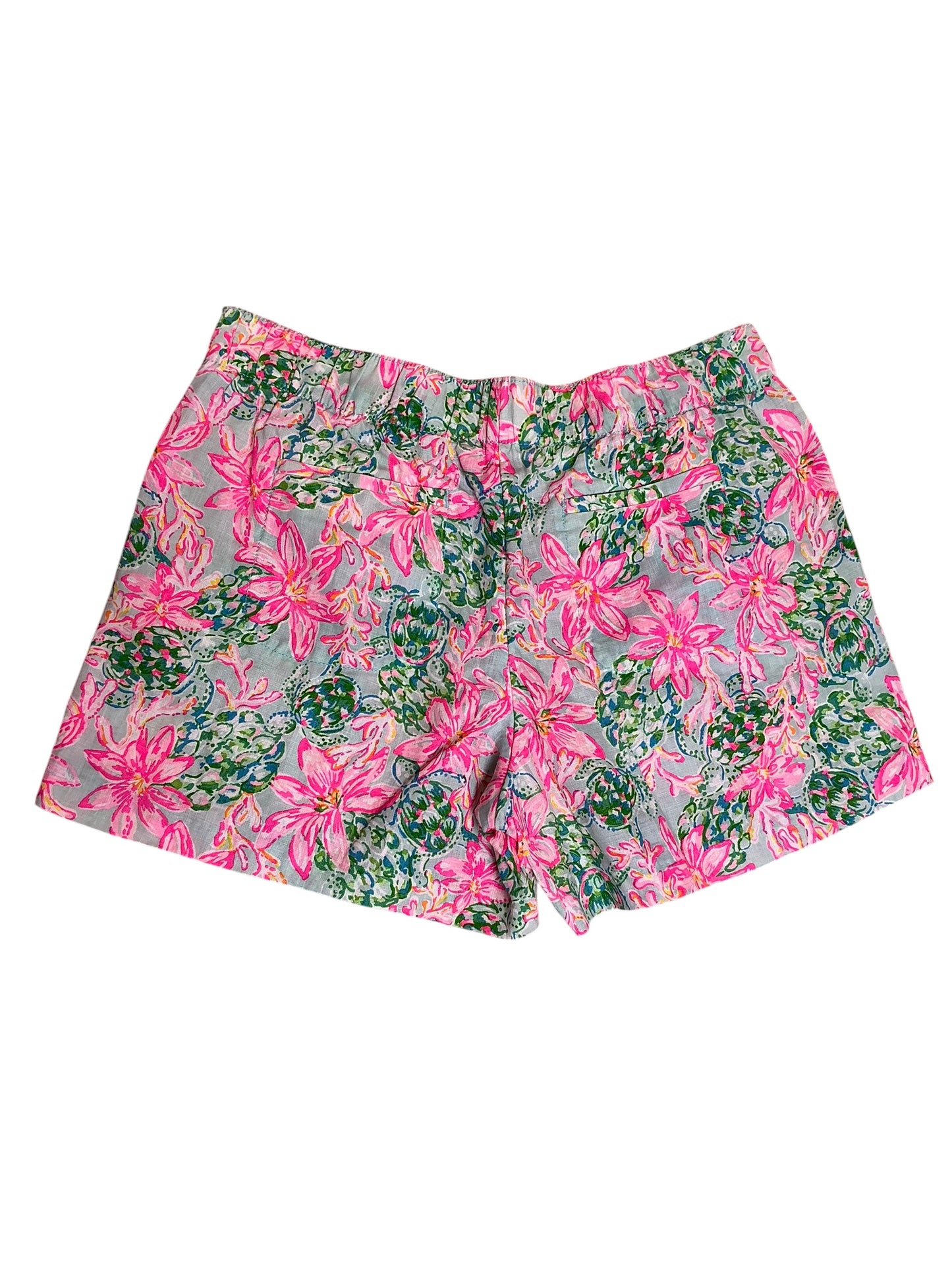 Lilly Pulitzer Lilo Linen Short Surf Blue So Shellegant - Size M