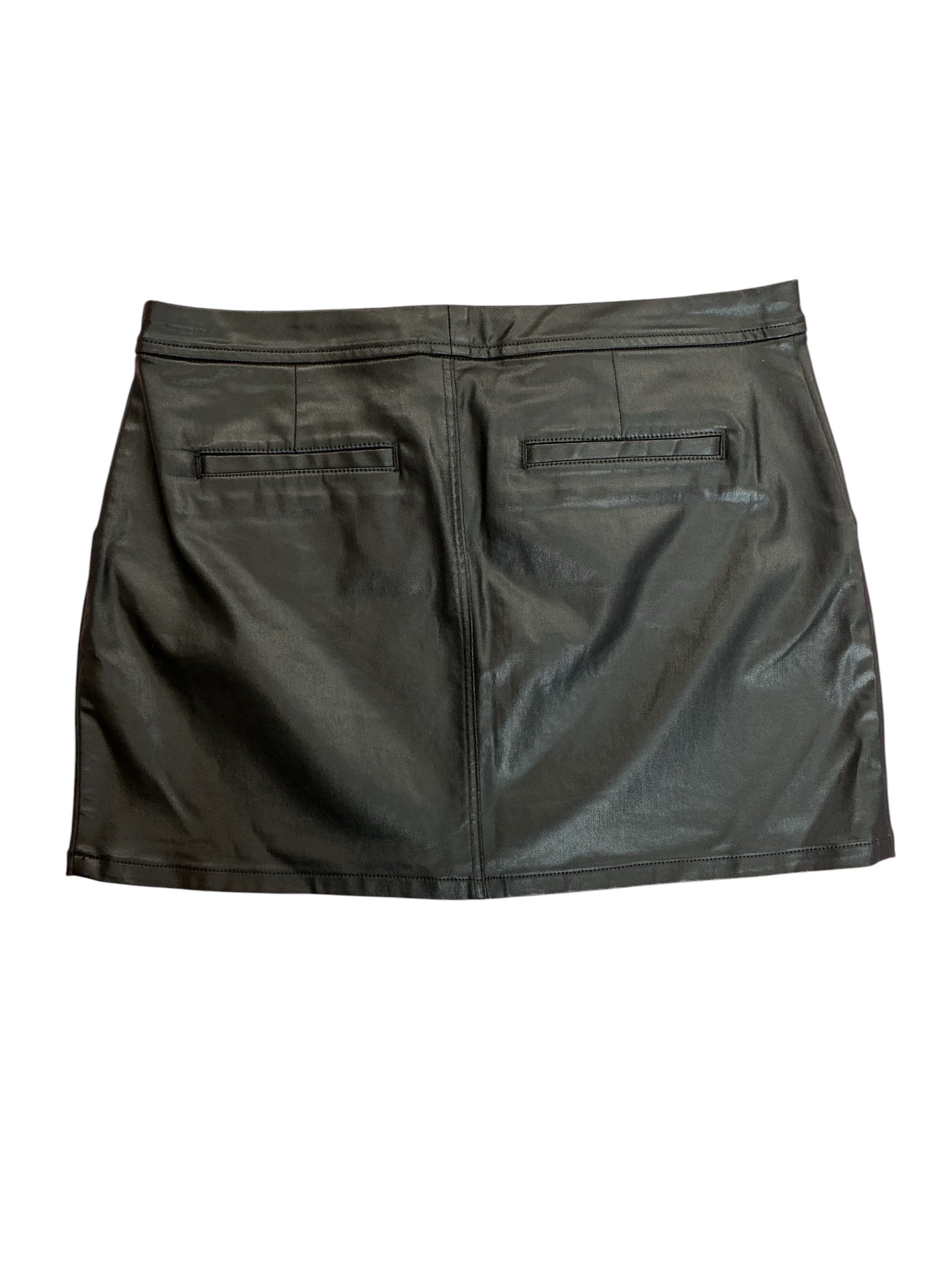 Lilly Pulitzer Colette Stretch Coated Skirt Noir Black - Size 10