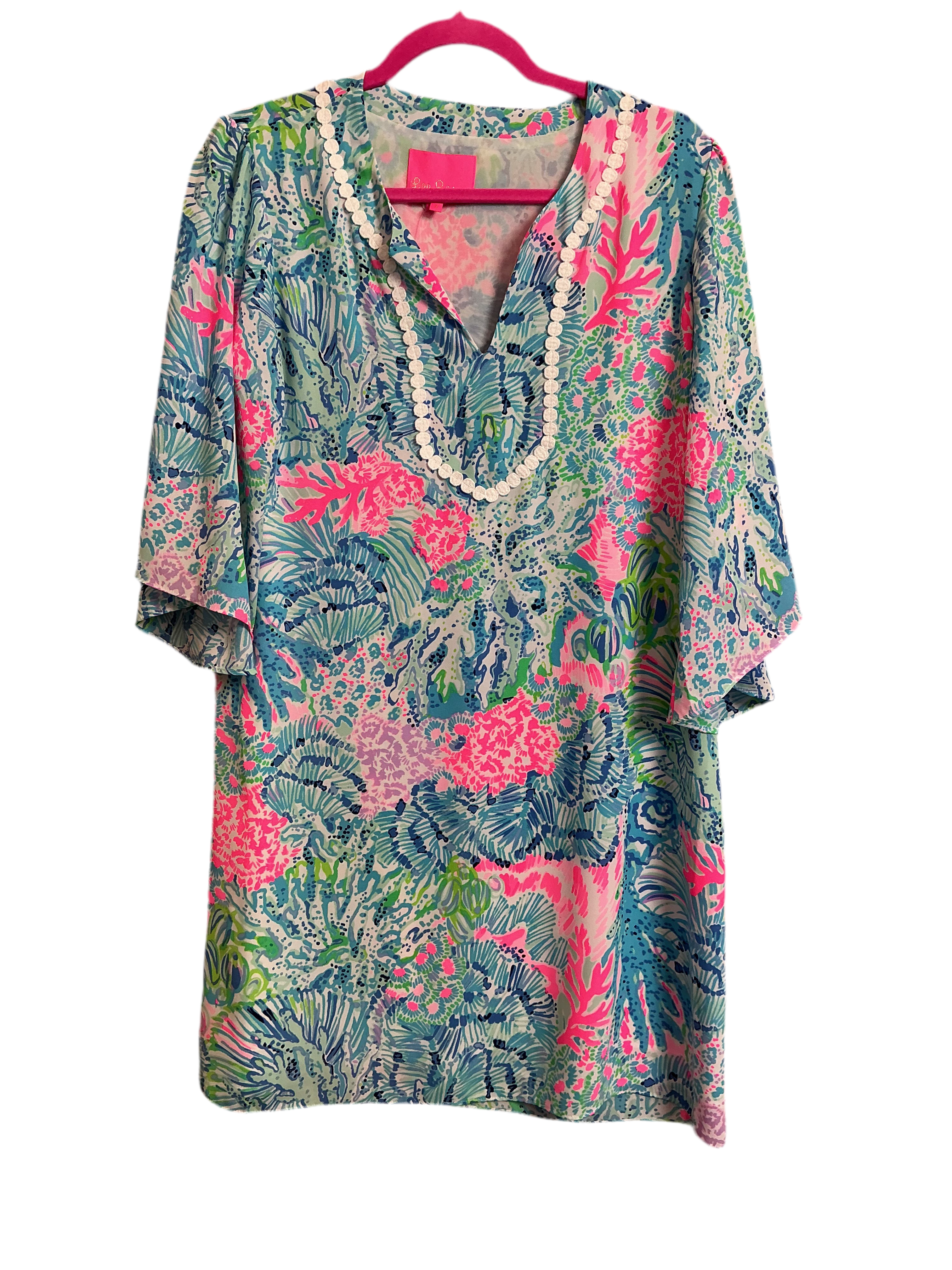 Lilly Pulitzer NWT Delancey Dress Multi Sink Or Swim - Size S