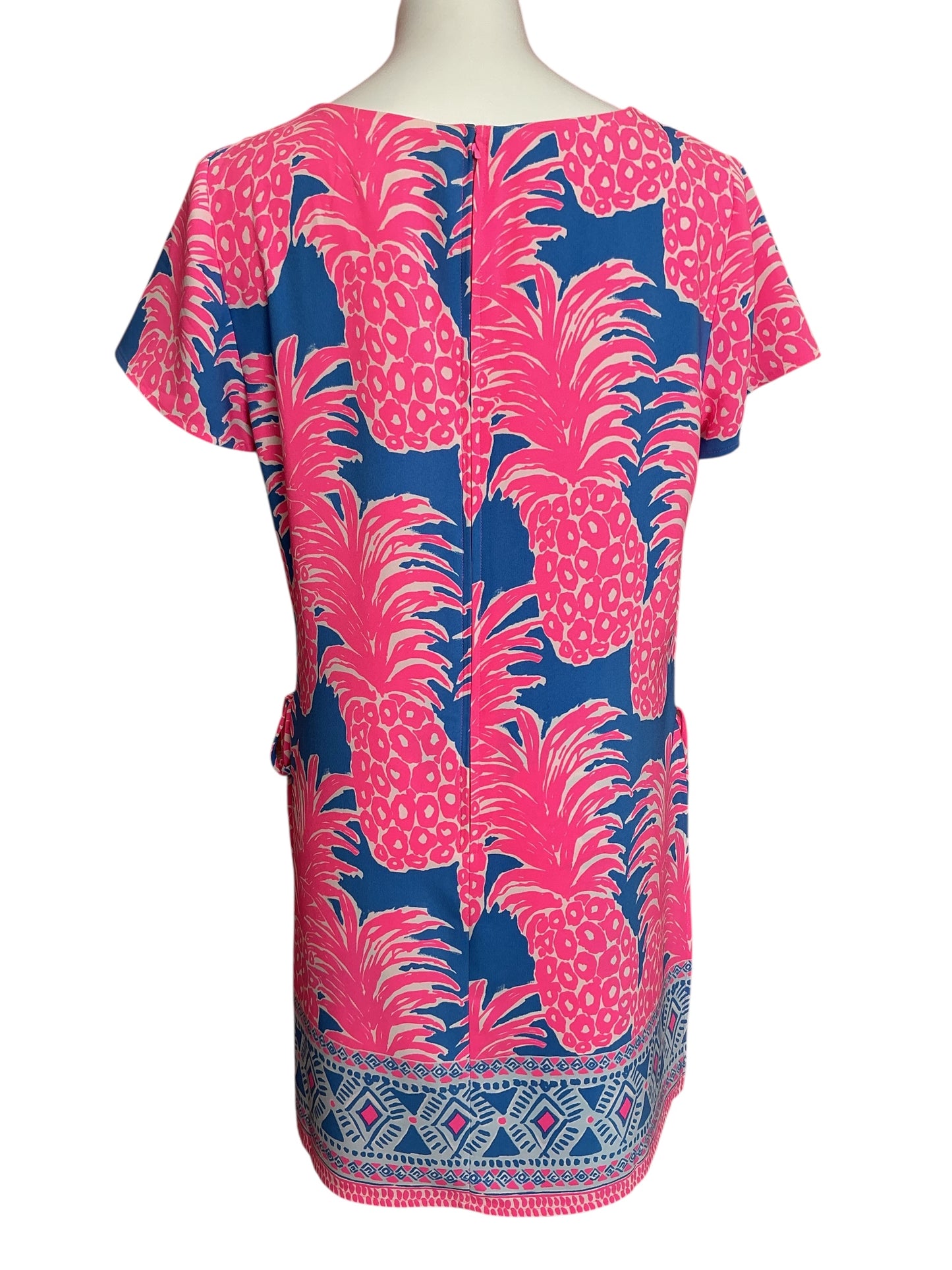Lilly Pulitzer Blanca Stretch Romper Blue Haven Little Flamenco - Size 14