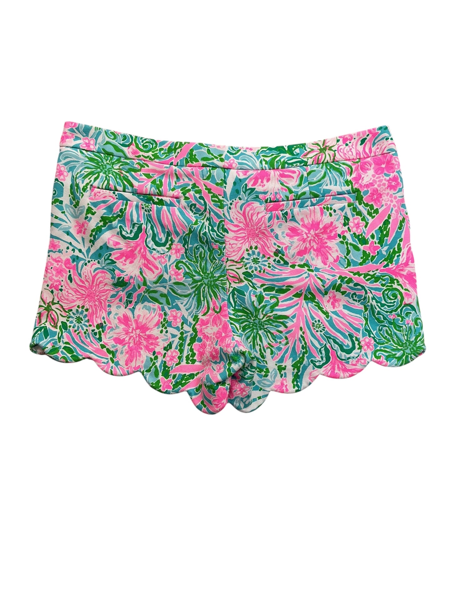 Lilly Pulitzer Buttercup Shorts Amalfi Blue Leaf It Wild - Size 14