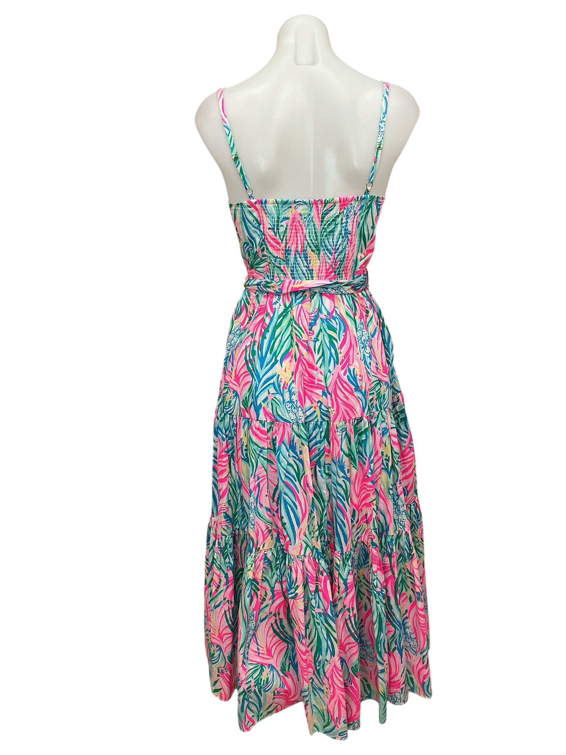 Lilly Pulitzer Edith Midi Dress Sea Turtle Soirée - Size 0