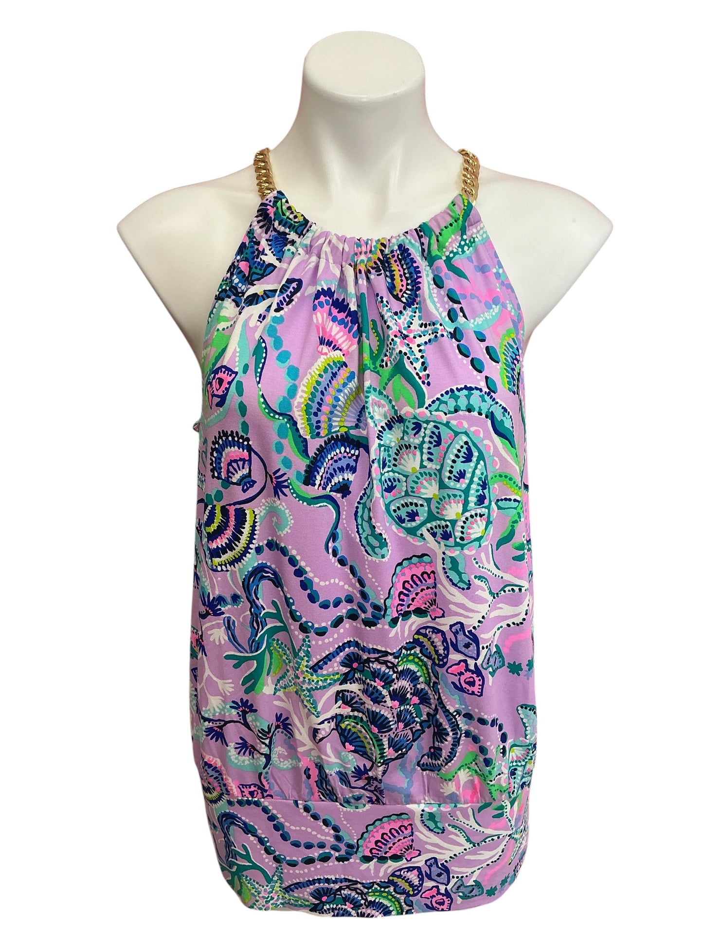 Lilly Pulitzer NWT Bowen Top Lilac Freesi Mermaid For You - Size L
