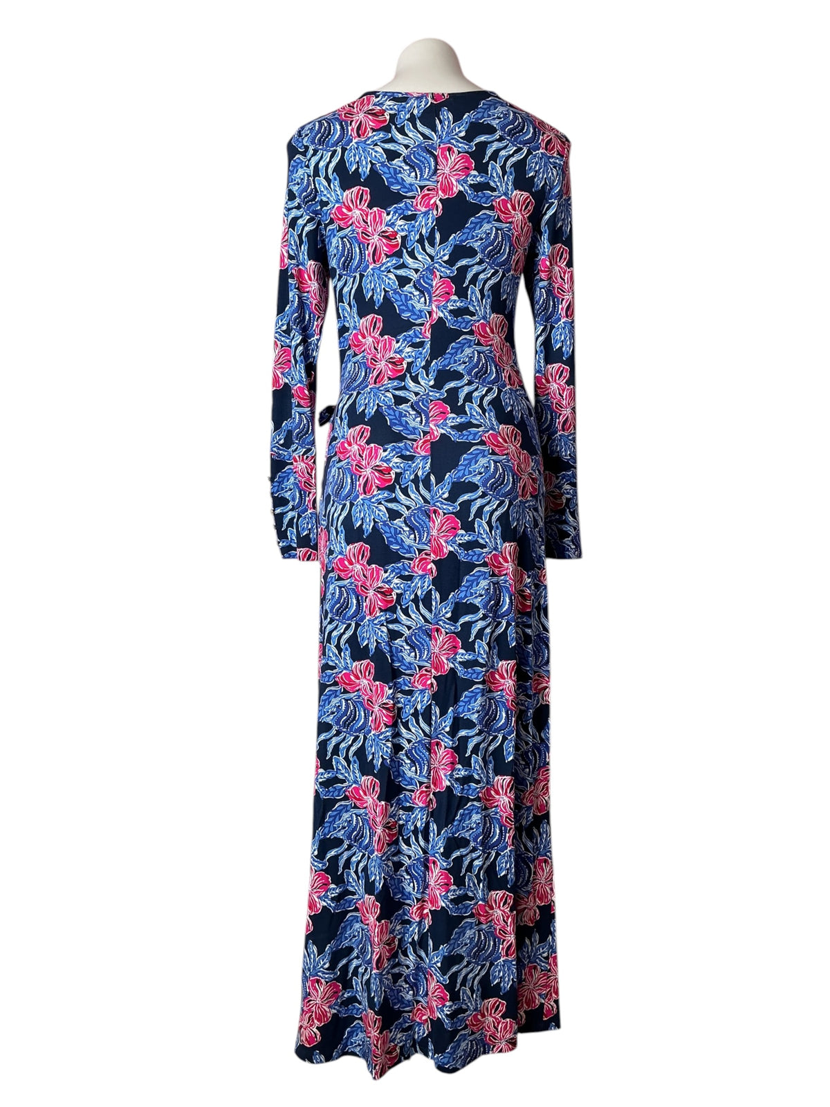 Lilly Pulitzer Bryson Long Sleeve Maxi Low Tide Navy It’s OFishell - Size L