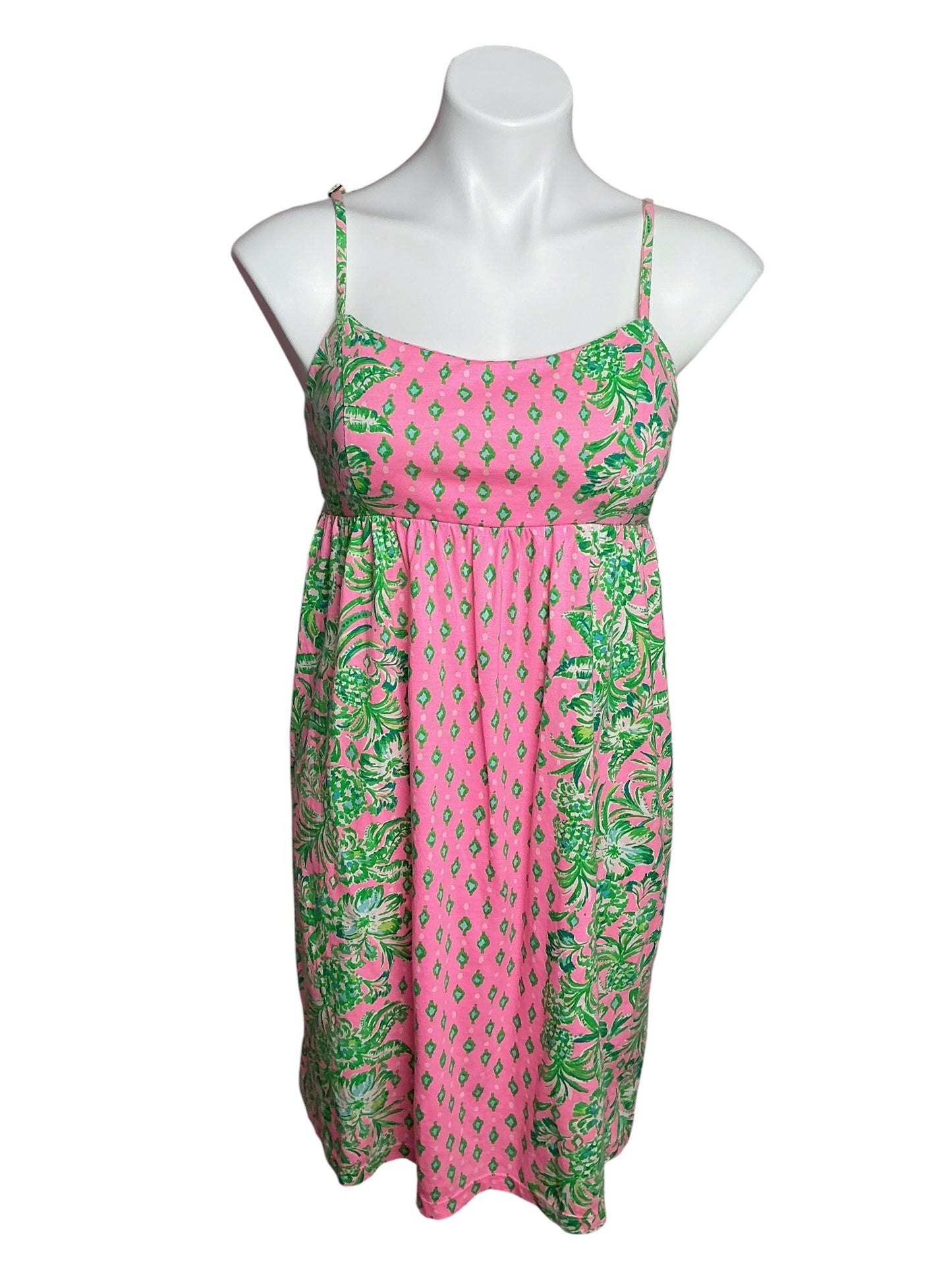Lilly Pulitzer Libra Dress Pink Shandy Oh Diamond Girl Engineered - Size S