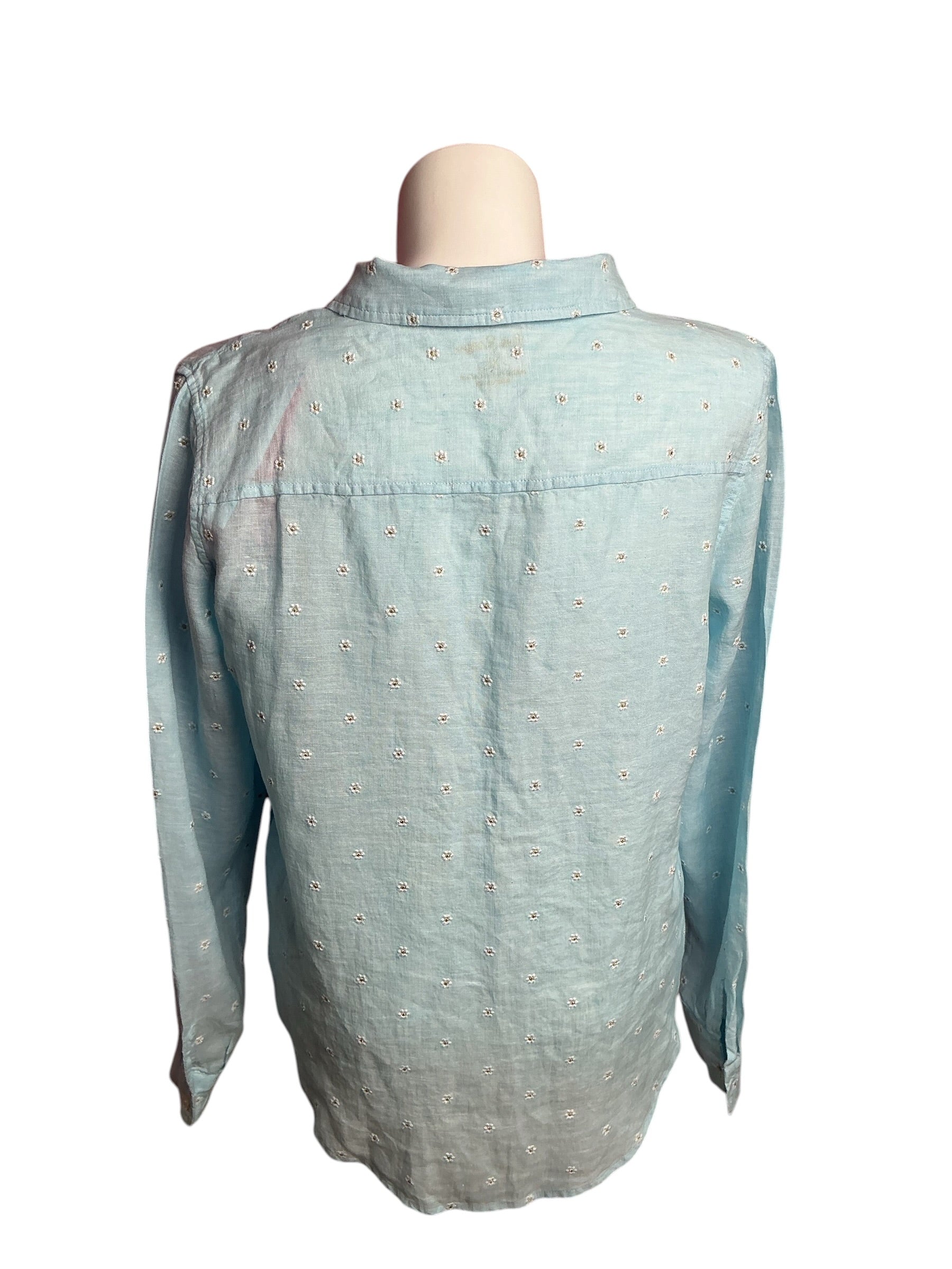 Lilly Pulitzer- NWT Sea View Button Down Hydra Blue You Drive Me Daisy Size XL