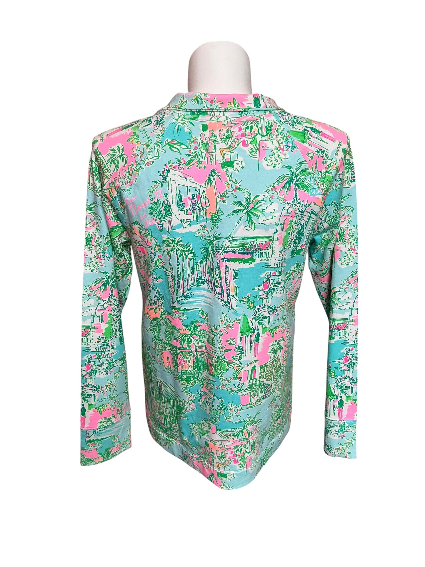 Lilly Pulitzer NWT UPF 50+ Skipper Popover Multi Lilly Loves Palm Beach - Size XL