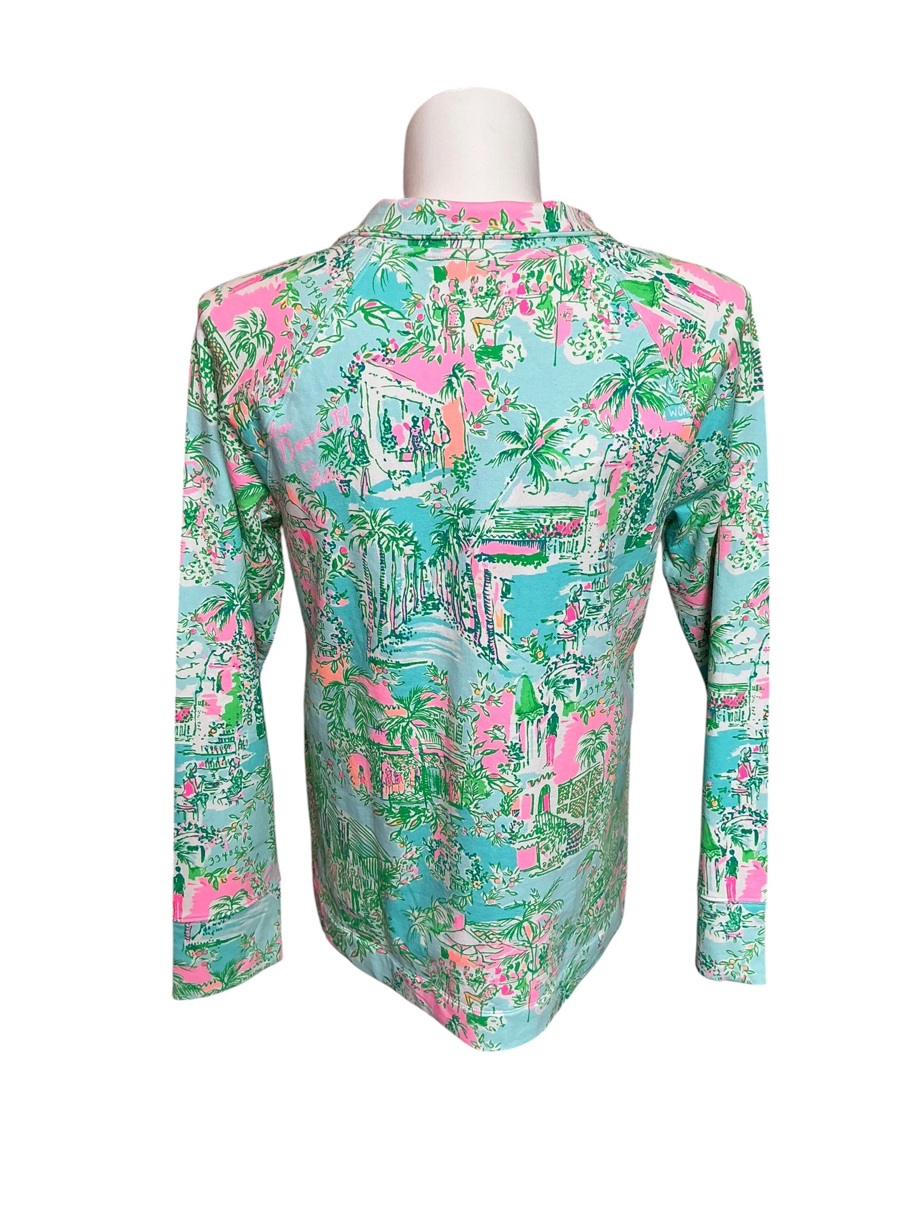 Lilly Pulitzer NWT UPF 50+ Skipper Popover Multi Lilly Loves Palm Beach - Size XL