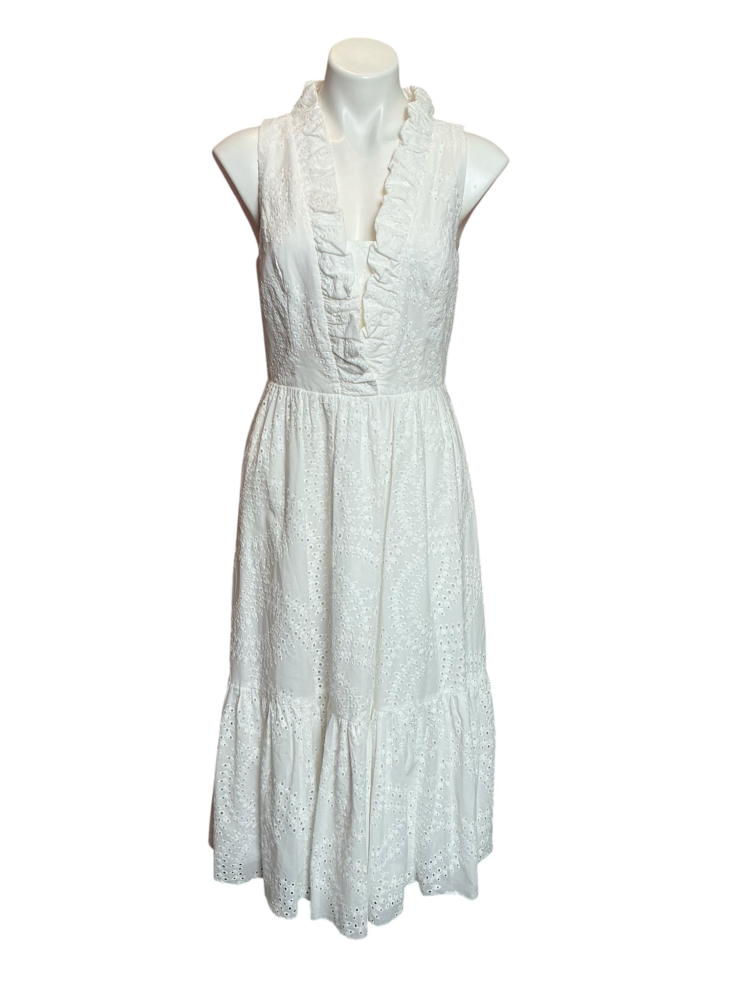 Lilly Pulitzer NWT Shandi Midi Dress Resort White Paradise Swirl Eyelet - Size 6