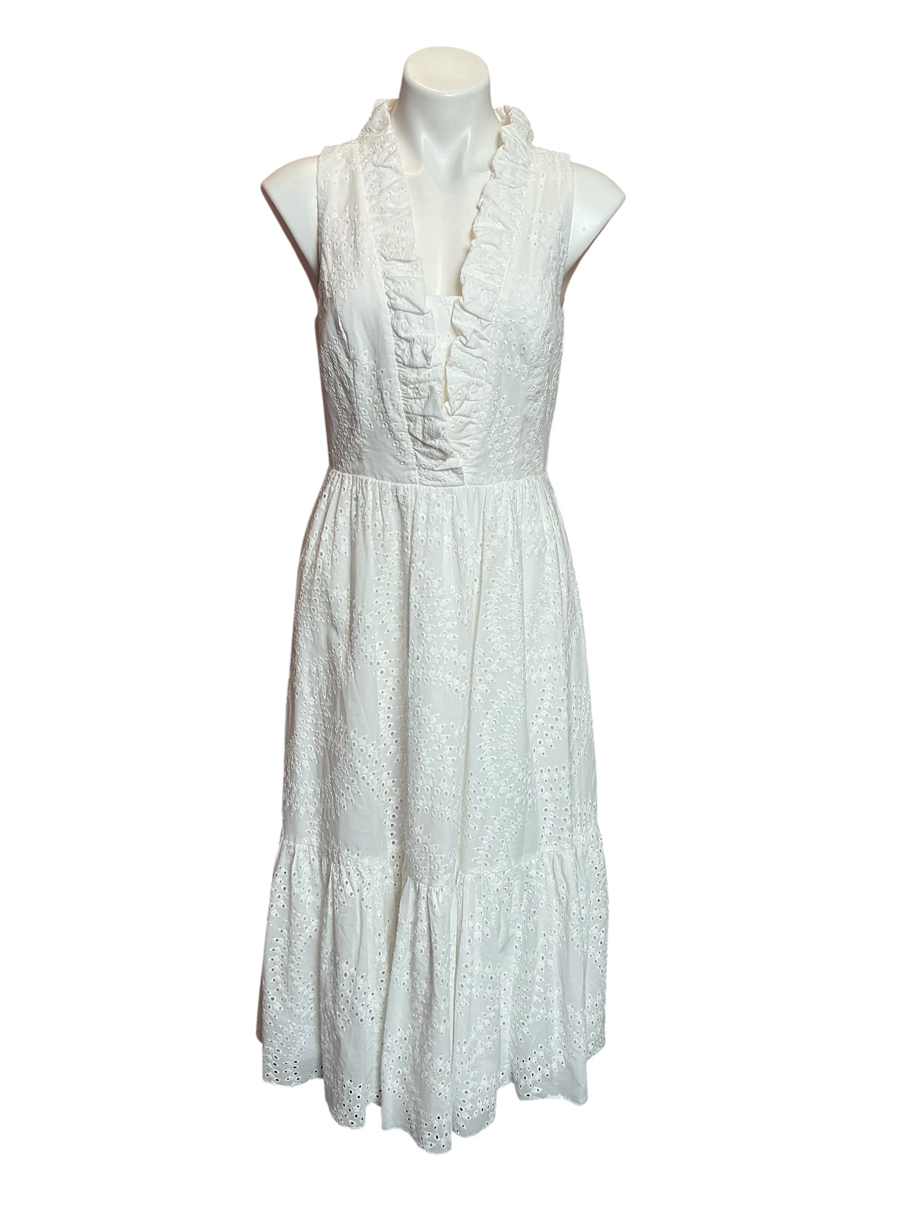 Lilly Pulitzer NWT Shandi Midi Dress Resort White Paradise Swirl Eyelet - Size 6