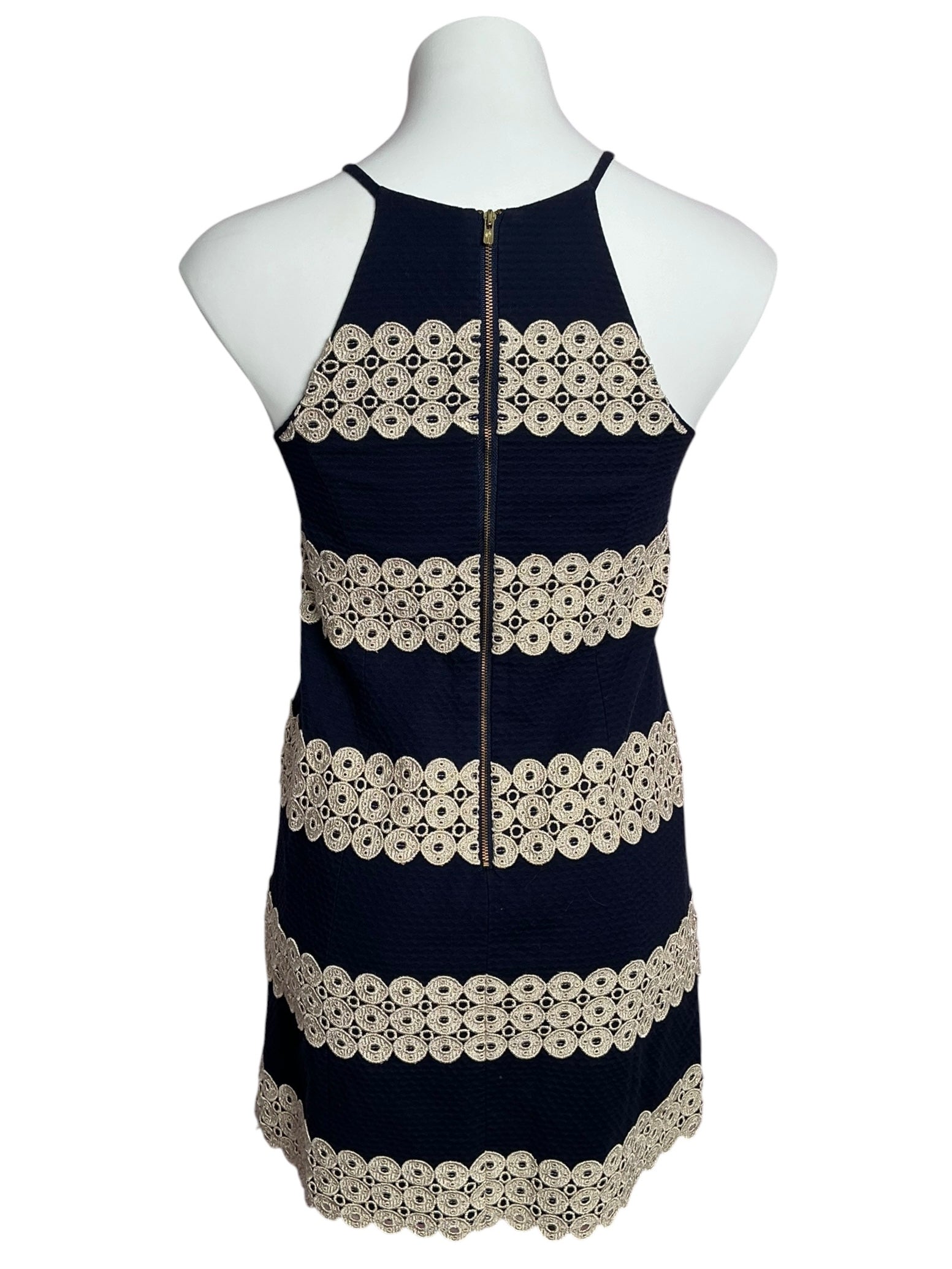 Lilly Pulitzer Annabelle Shift Dress True Navy Annabelle Stripe - Size 0