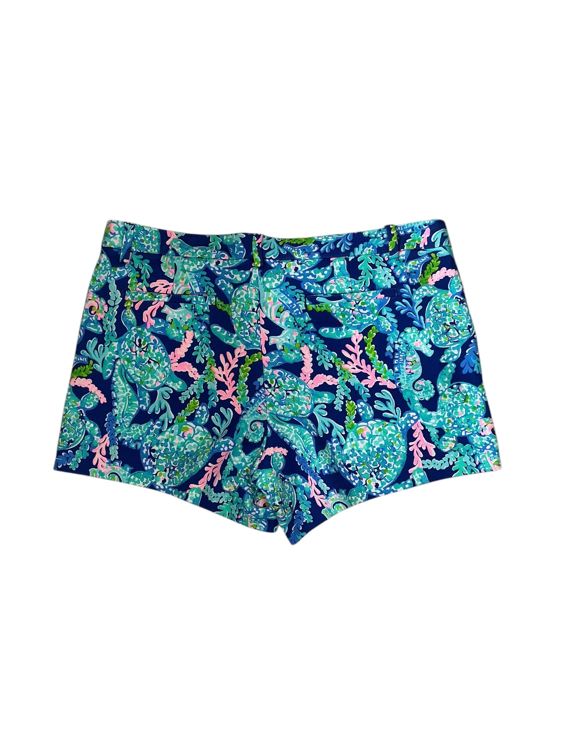 Lilly Pulitzer NWT Callahan Knit Short - Corsica Blue Turtle Villa - Size 16
