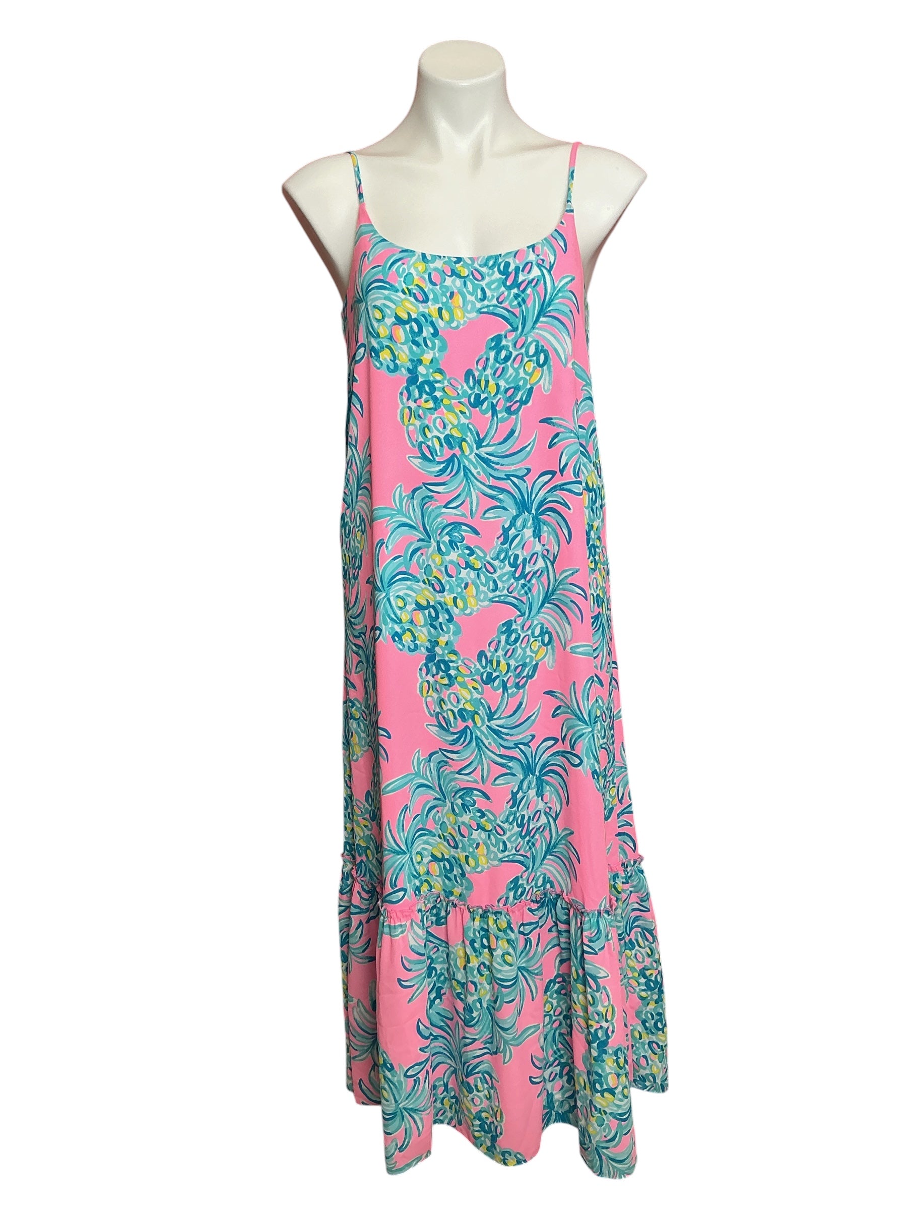 Lilly Pulitzer Winni Midi Dress Pelican Pink Beat The Heat - Size S