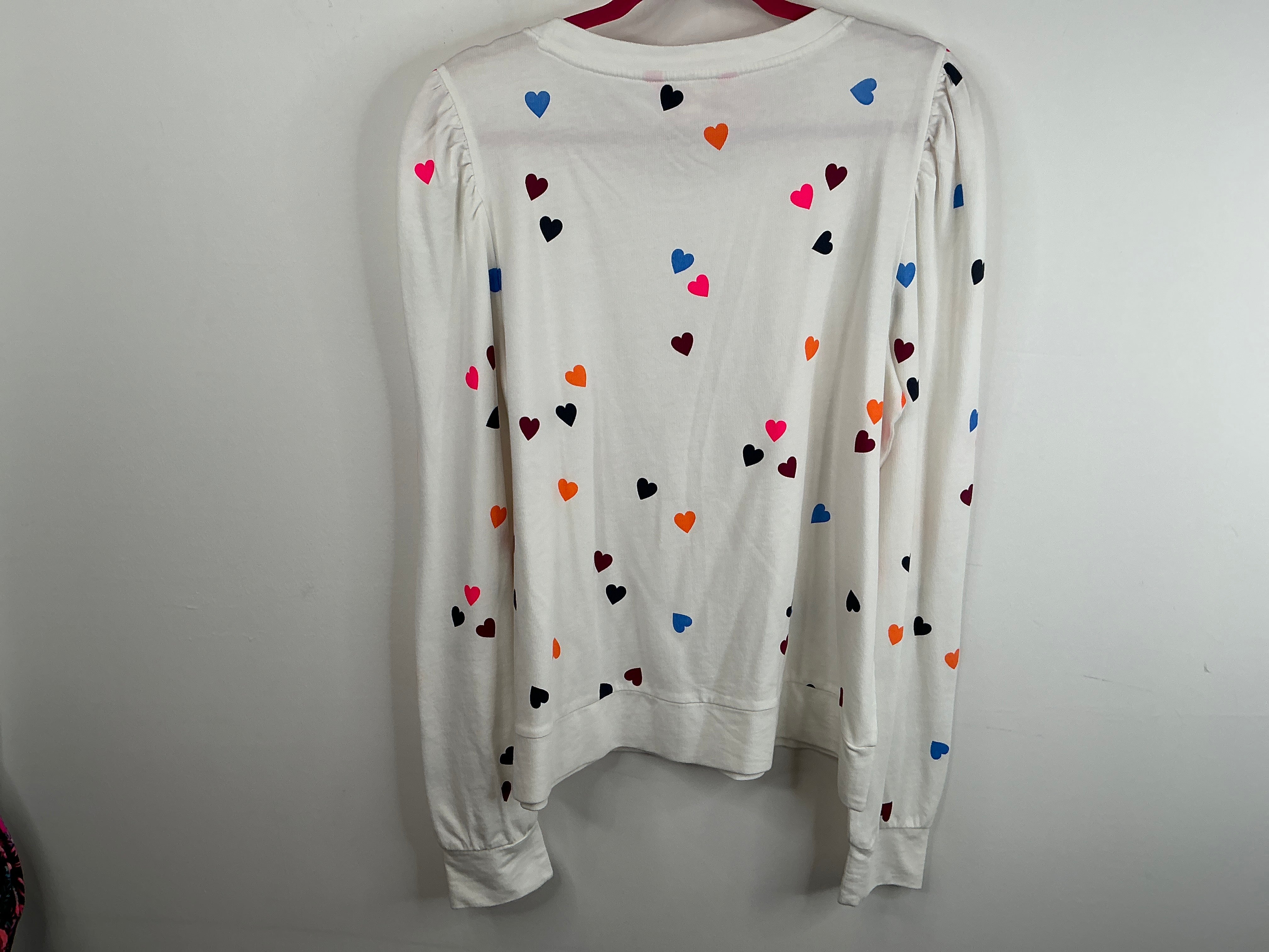 Lilly Pulitzer NWT Jansen Long Sleeve Sweatshirt Resort White Little Bit Of Love - Size XL