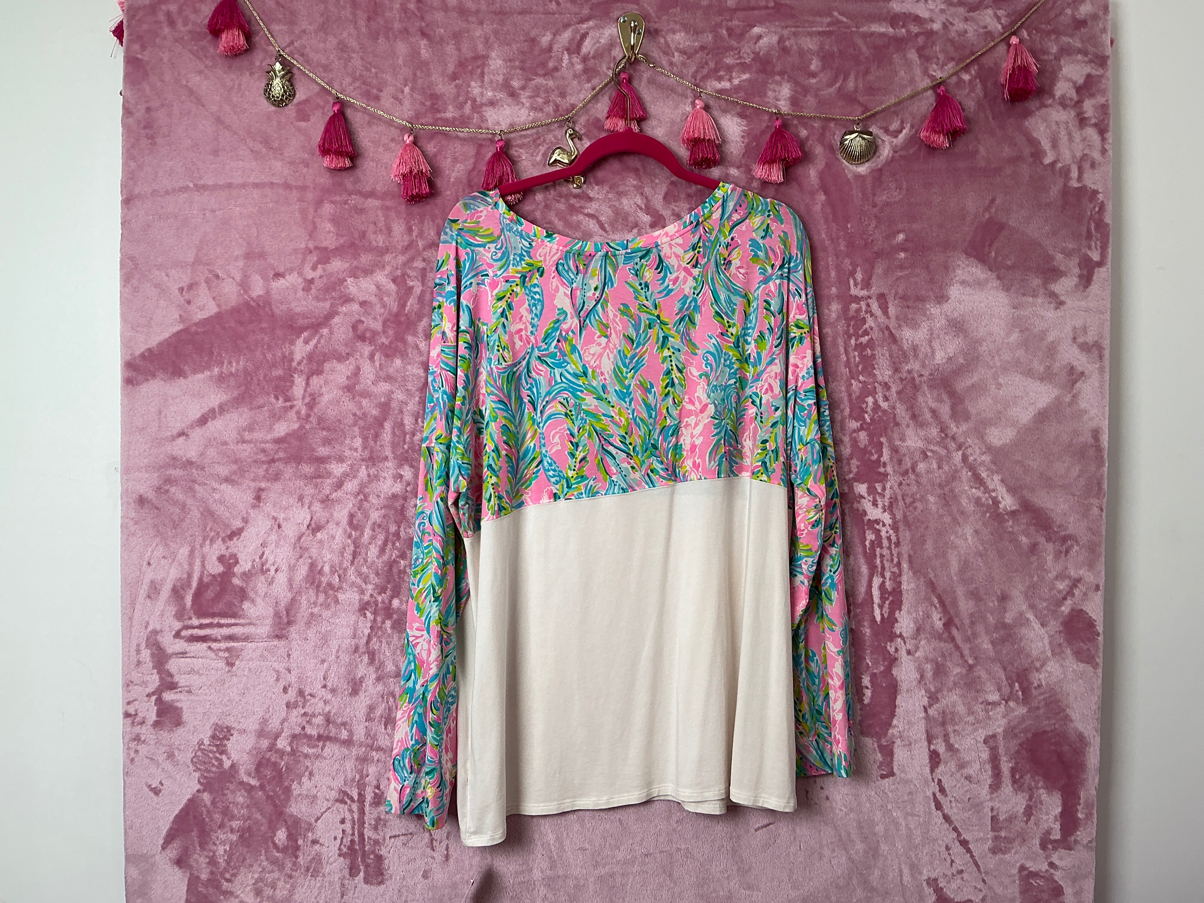 Lilly Pulitzer Long Sleeve Top - Size XXL