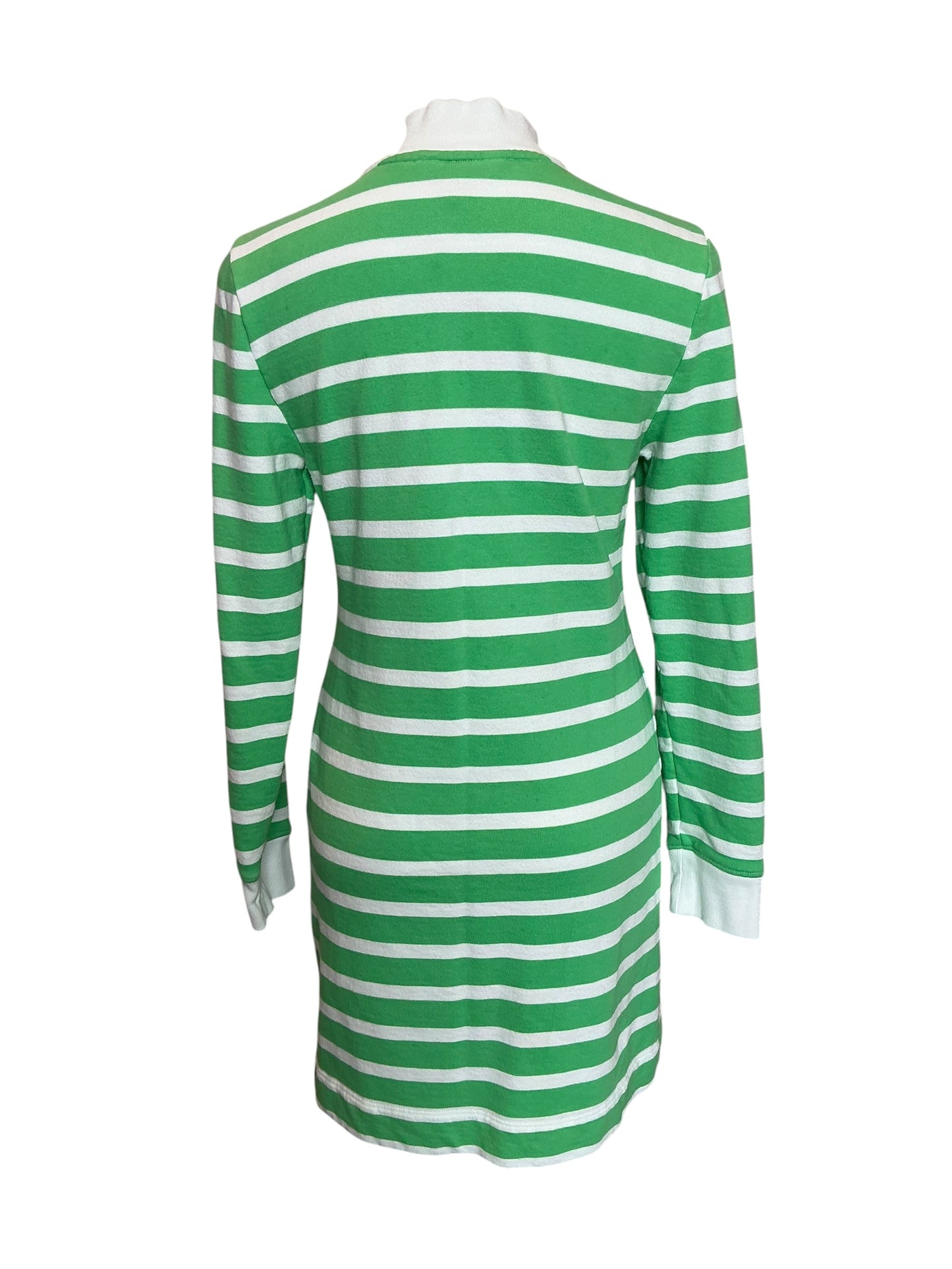 Lilly Pulitzer Evangeline Dress Fauna Green Resort White Stripe - Size M