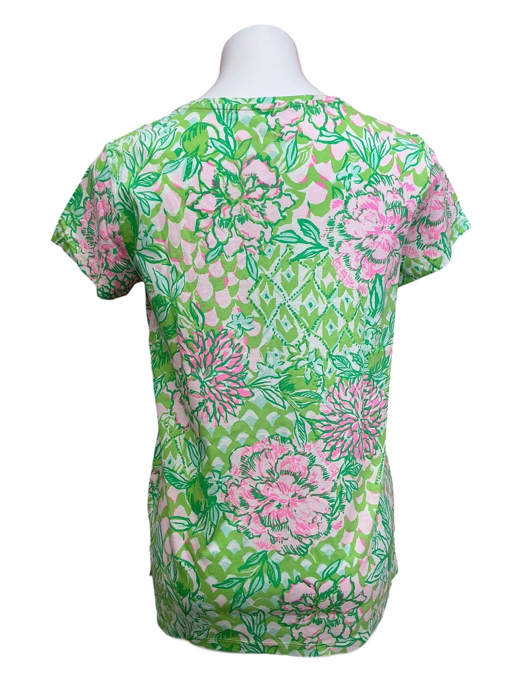 Lilly Pulitzer NWT Meredith Tee Fauna Green Lime Feeling Good - Size M