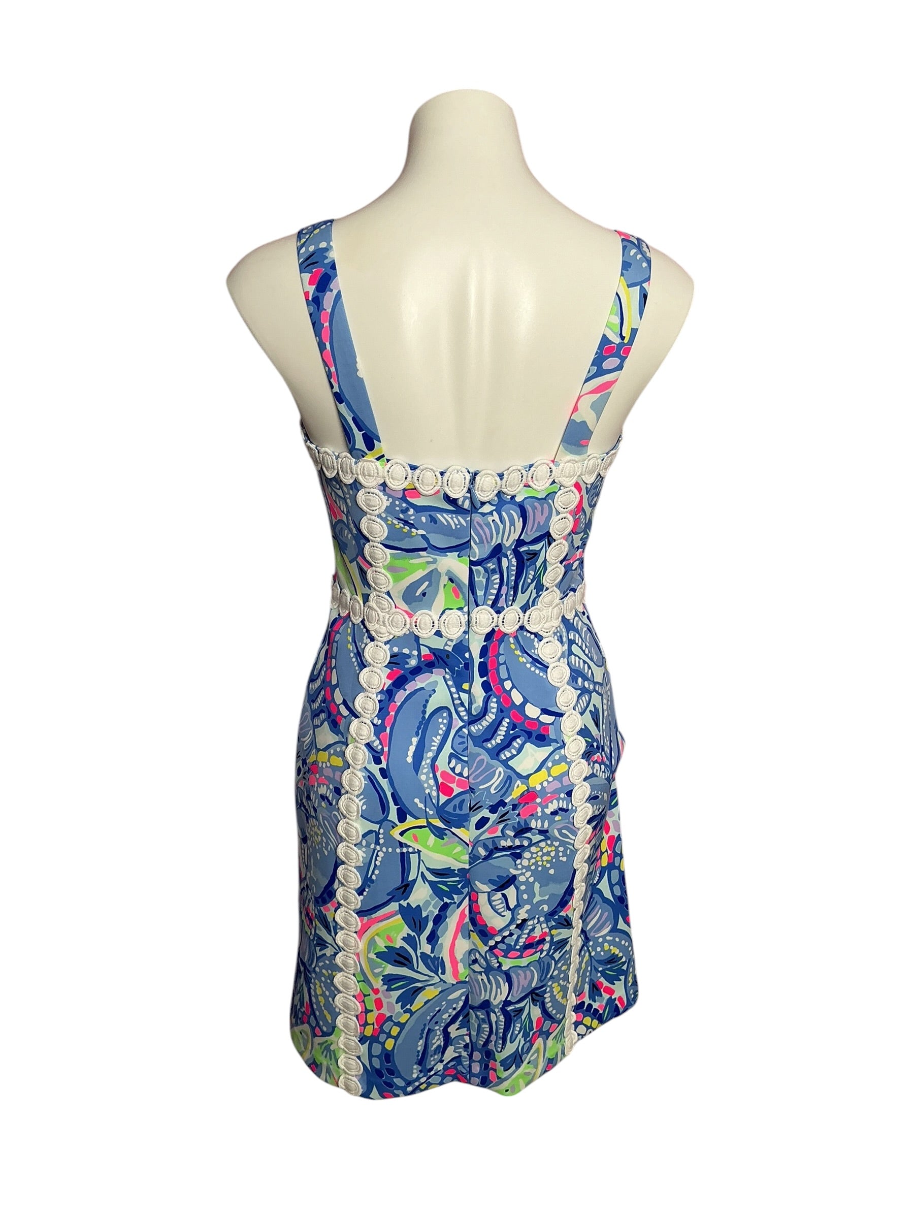 Lilly Pulitzer Janelle Shift Dress Blue Peri Pinch Pinch - Size 6