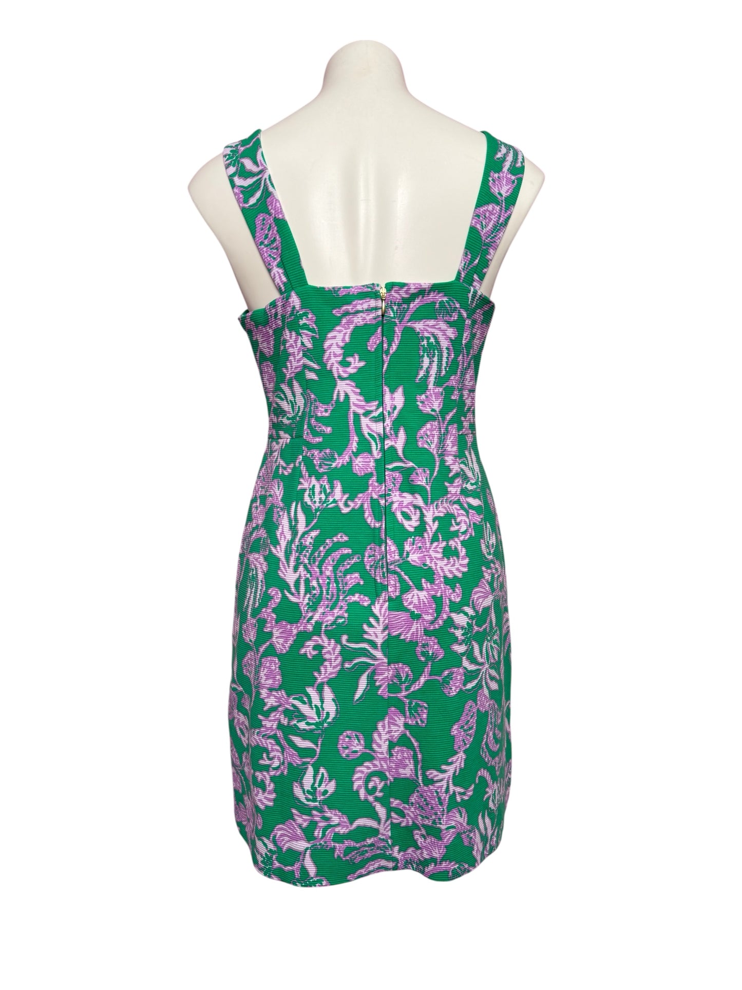Lilly Pulitzer NWT Montrey Stretch Shift Dress, Brazilian Green- Salty Sandbar Size 8