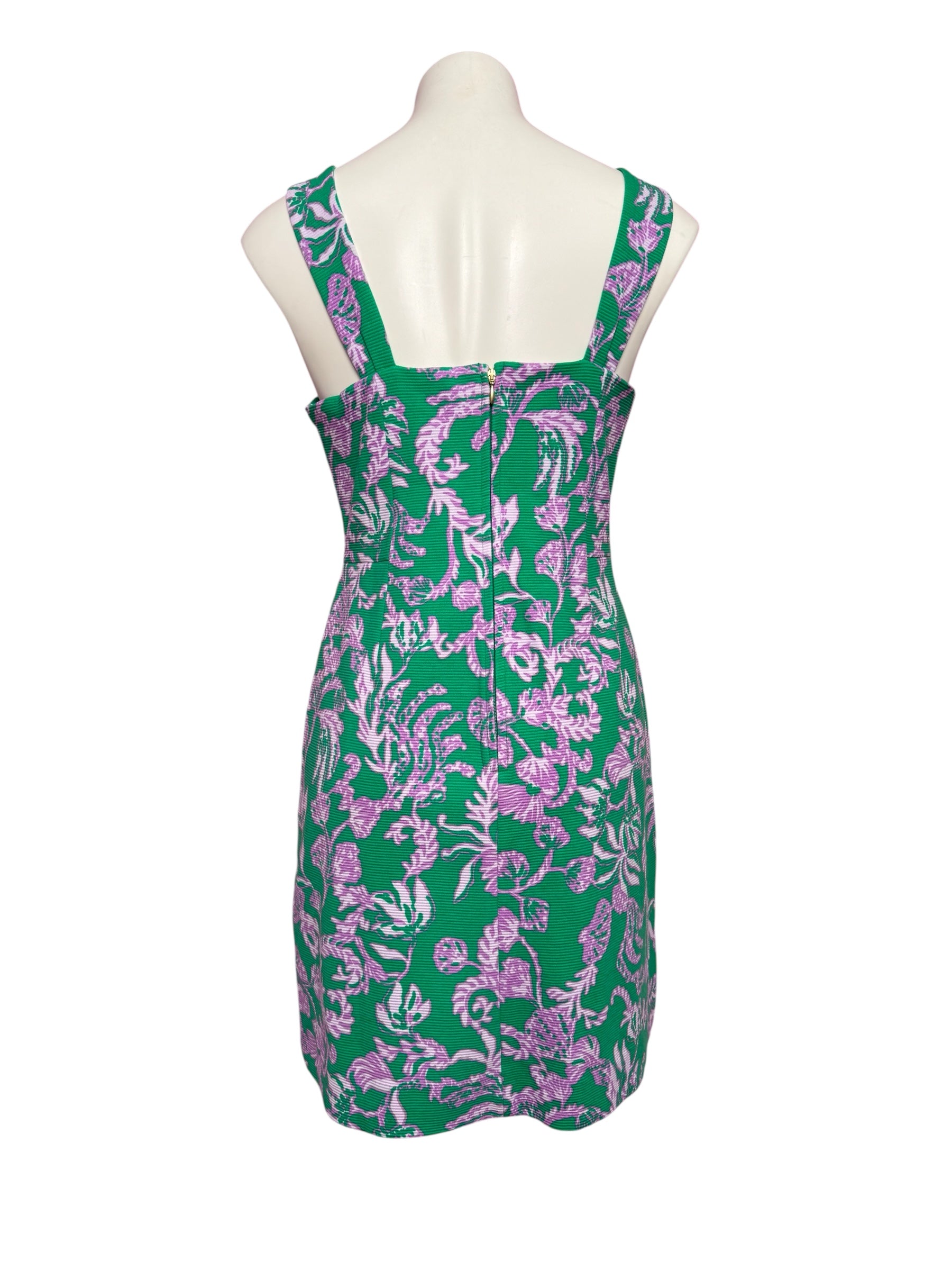 Lilly Pulitzer NWT Montrey Stretch Shift Dress, Brazilian Green- Salty Sandbar Size 8