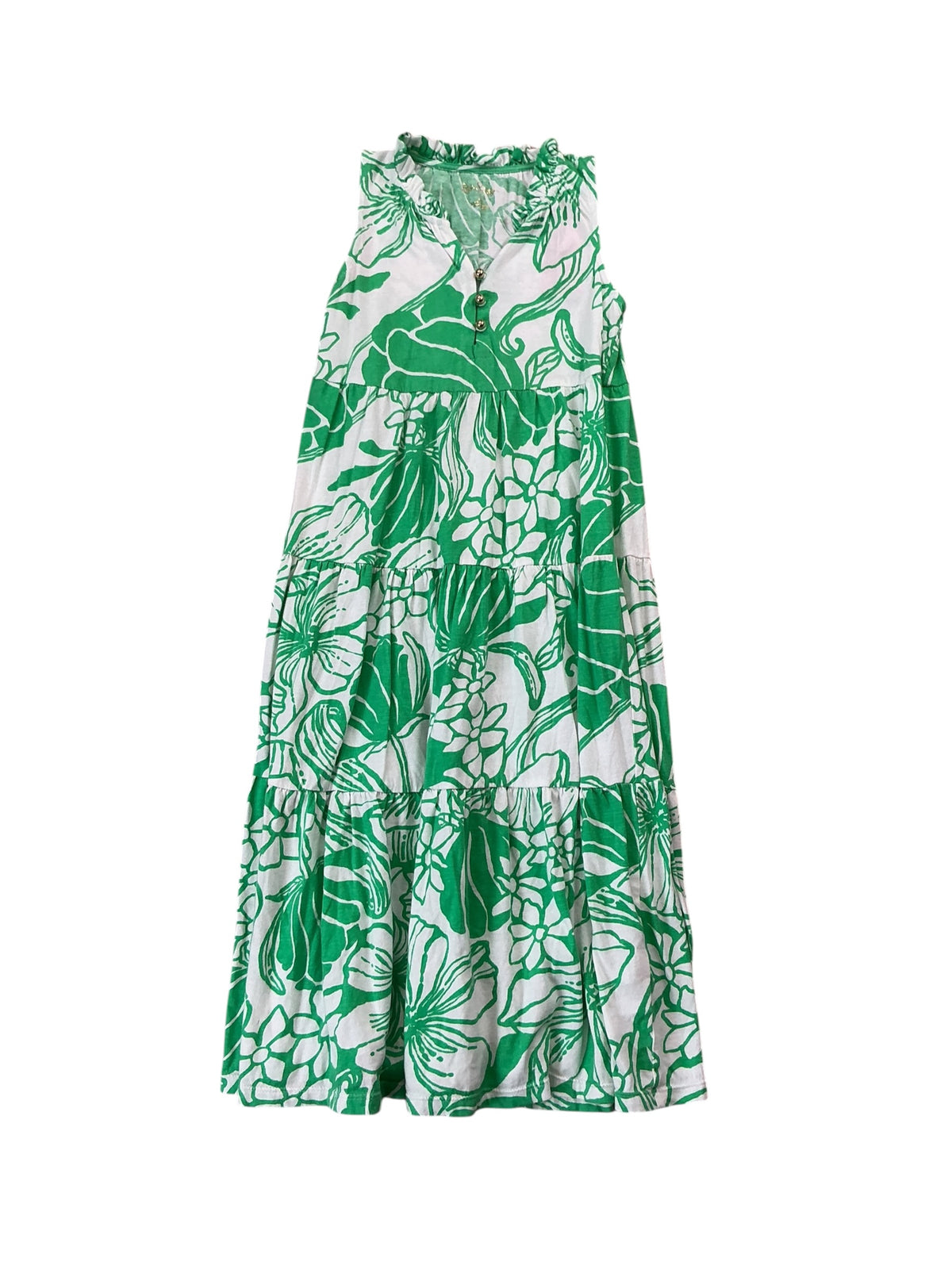 Lilly Pulitzer Girls Mini Malone Maxi Dress Oversized Kiss My Tulips - Size S (4-5)