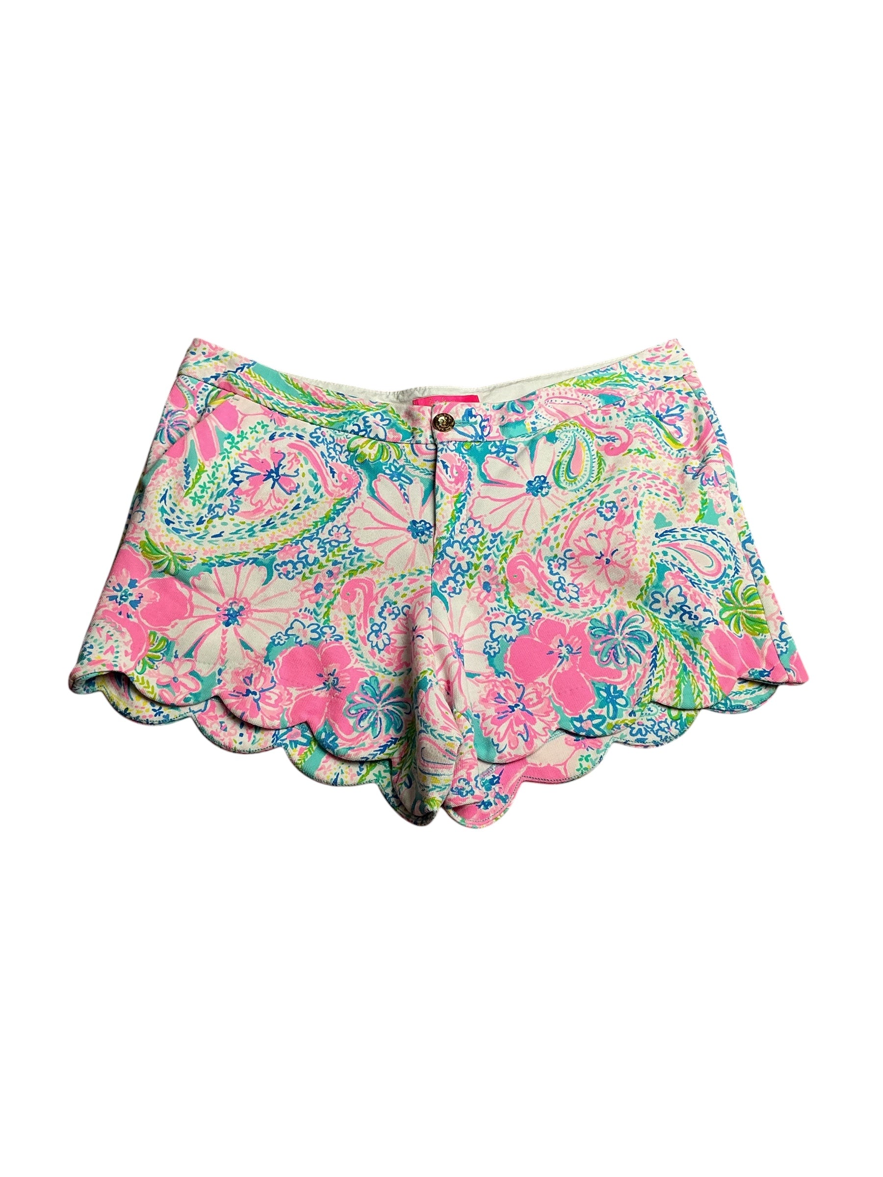 Lilly Pulitzer- Buttercup Knit Scallop Short Flock Full Of Fun Size 16