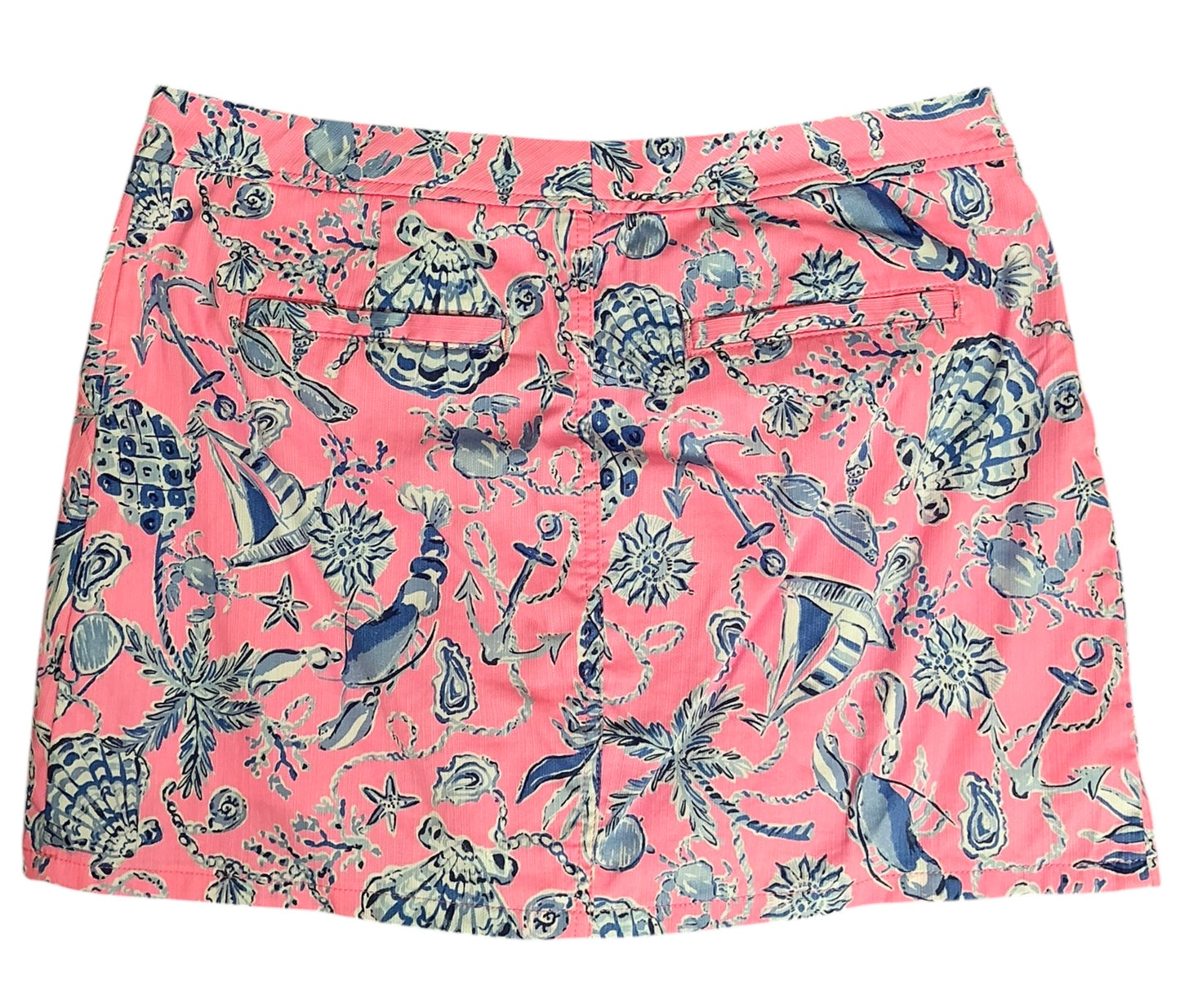 Lilly Pulitzer Colette Mini Skort Rousseau Pink Barefoot Beachcombers - Size 12