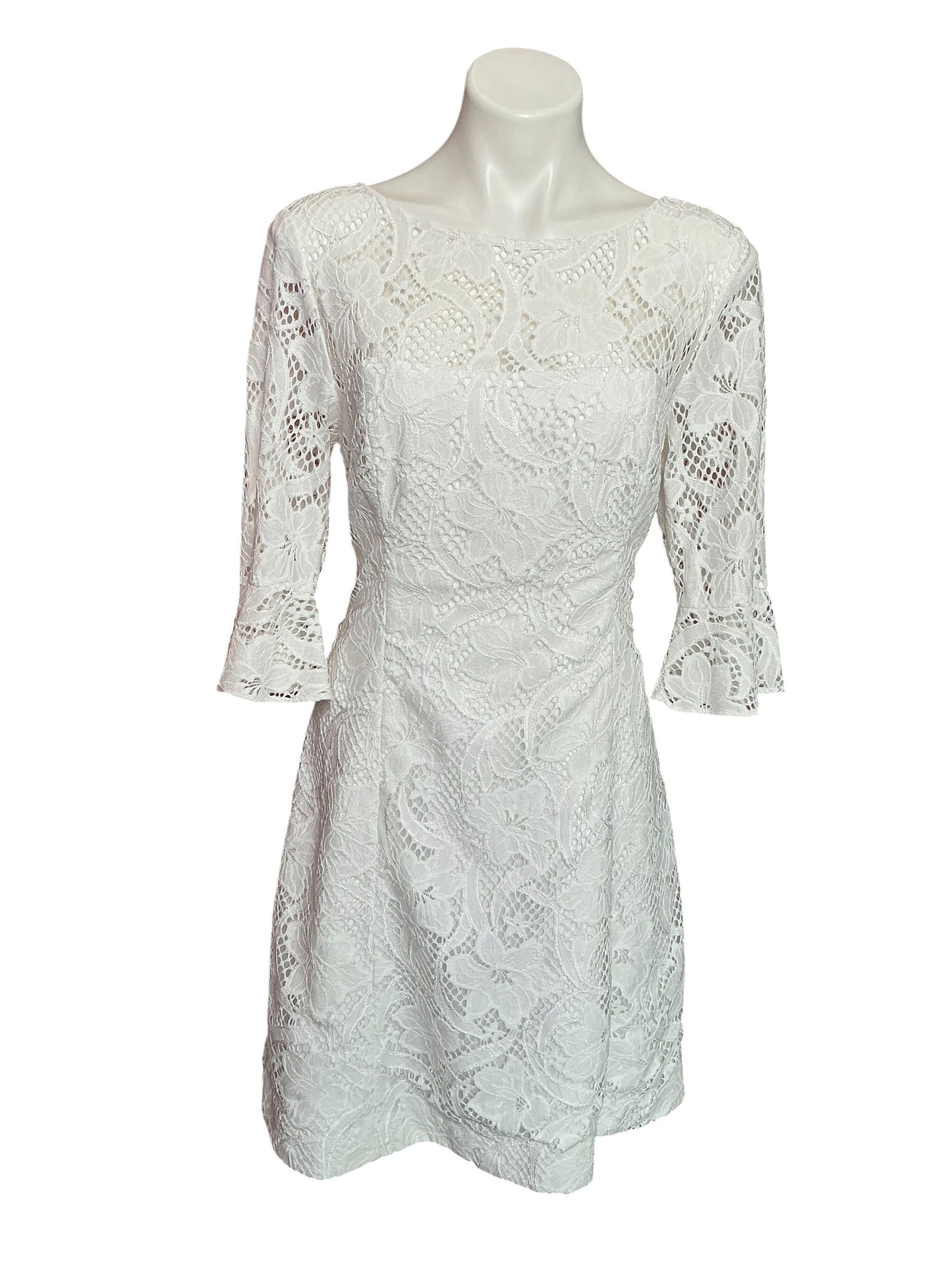 Lilly Pulitzer Allyson Lace Dress Resort White Floral Vines Lace - Size 10