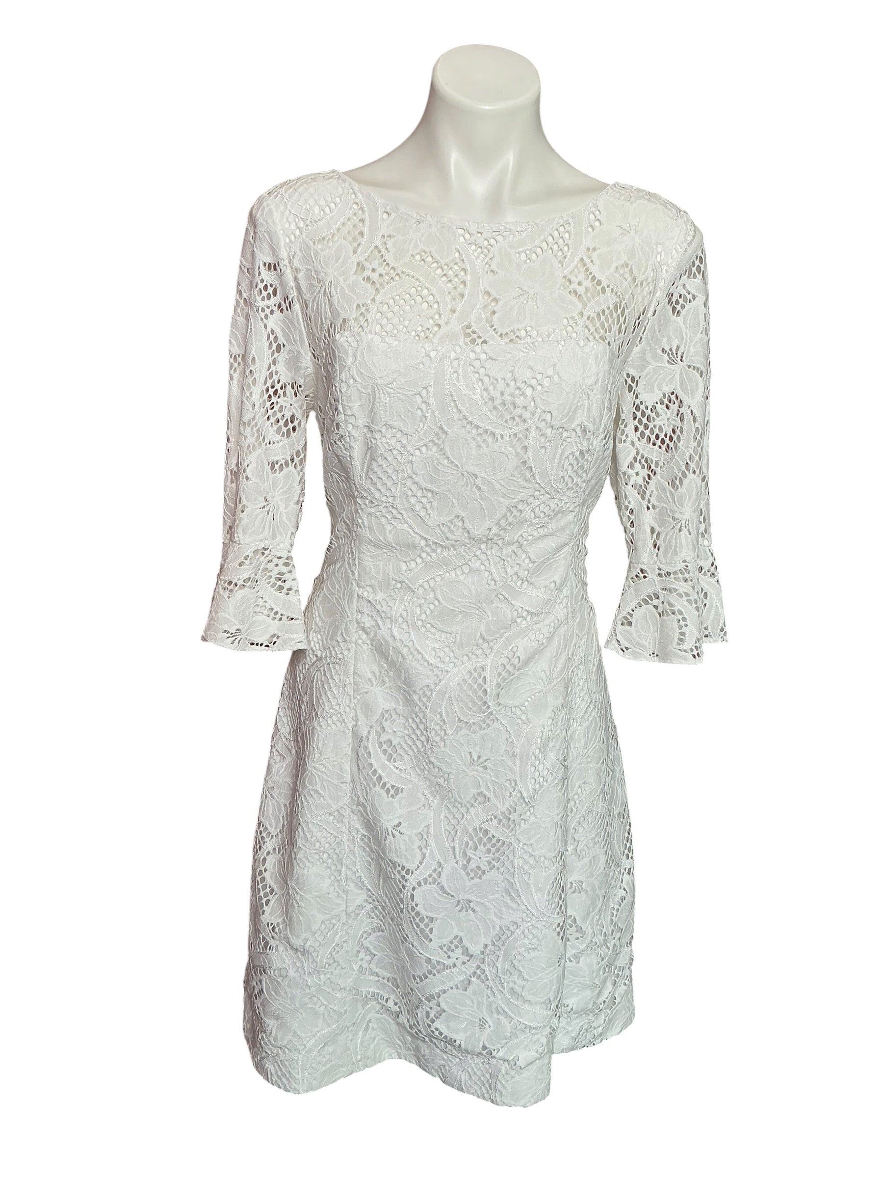 Lilly Pulitzer Allyson Lace Dress Resort White Floral Vines Lace - Size 10