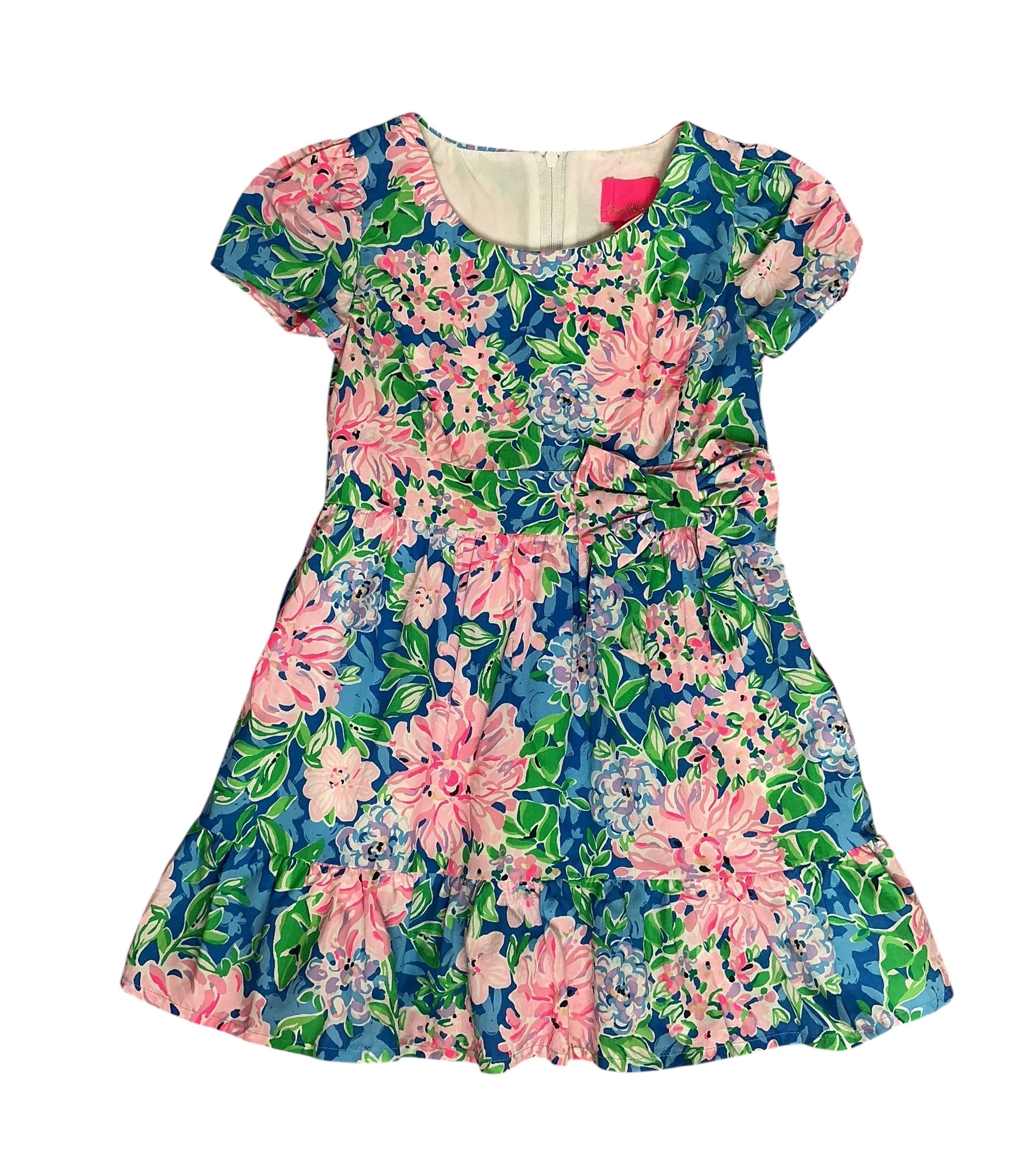 Lilly Pulitzer Girls Alexandra Dress Multi Spring In Your Step - Size 3