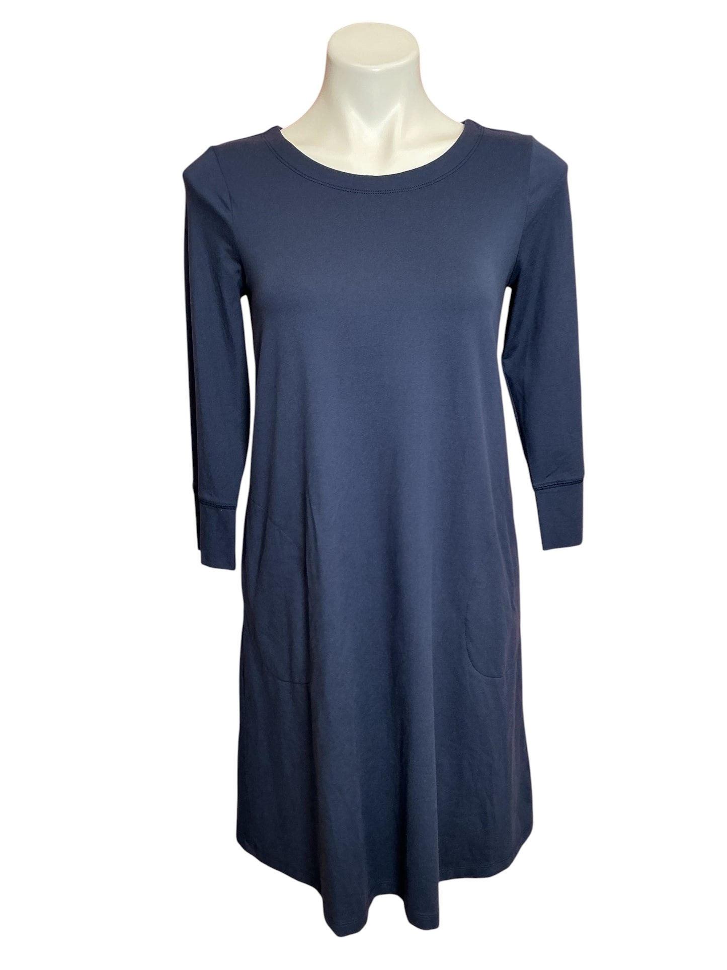Lilly Pulitzer Ophelia Long Sleeve Dress Solid True Navy - Size S