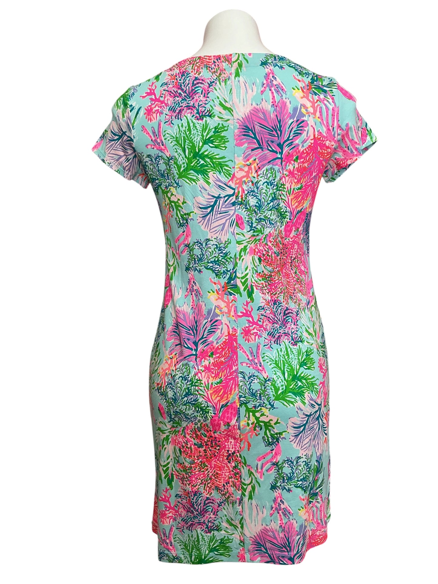 Lilly Pulitzer NWT UPF 50+ Sophiletta Short Sleeve Dress Celestial Blue Cay To My Heart - Size S