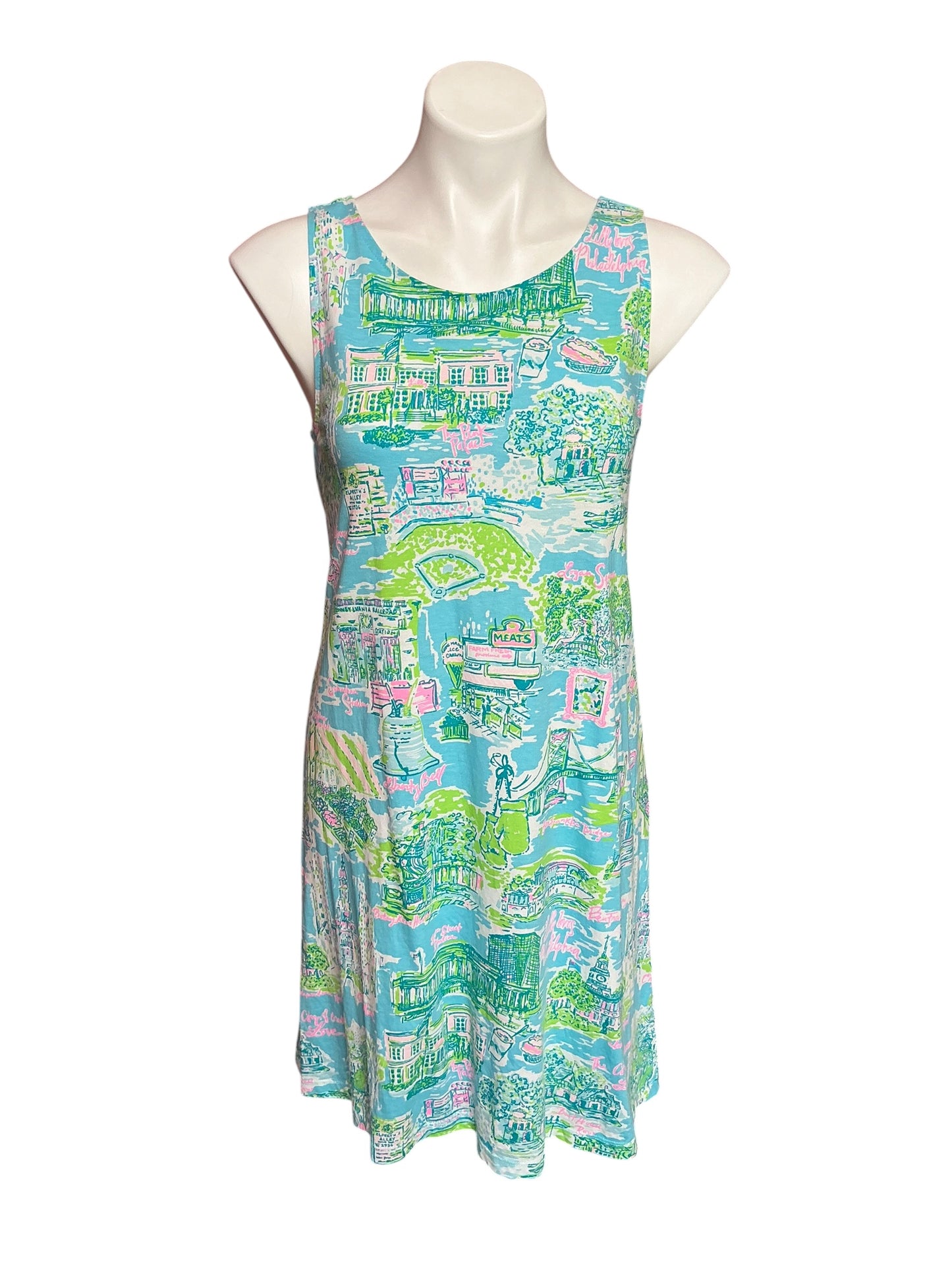 Lilly Pulitzer Kristen Swing Dress Multi Lilly Loves Philadelphia - Size S