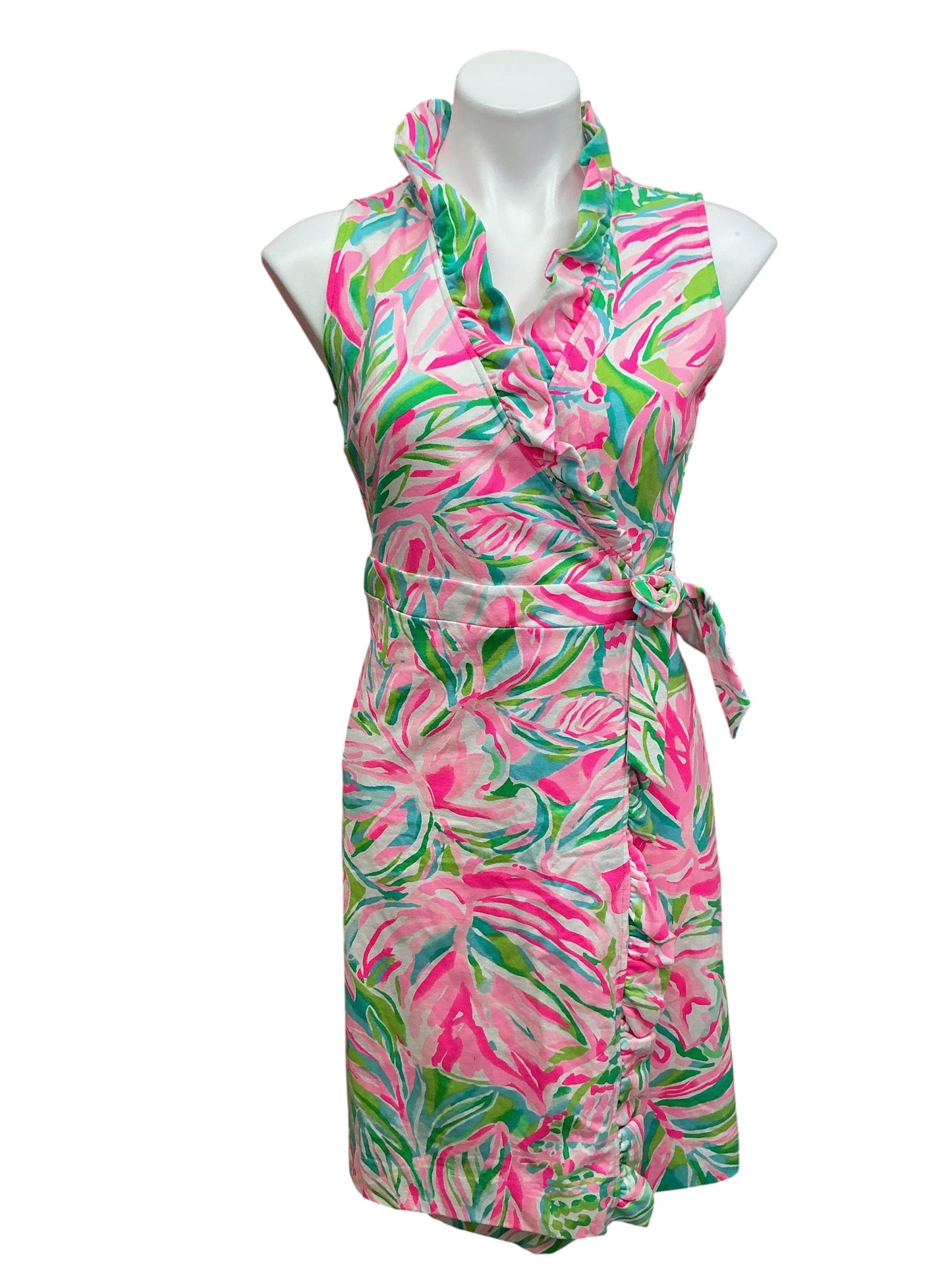 Lilly Pulitzer Romee Wrap Dress Croc My World - Size S