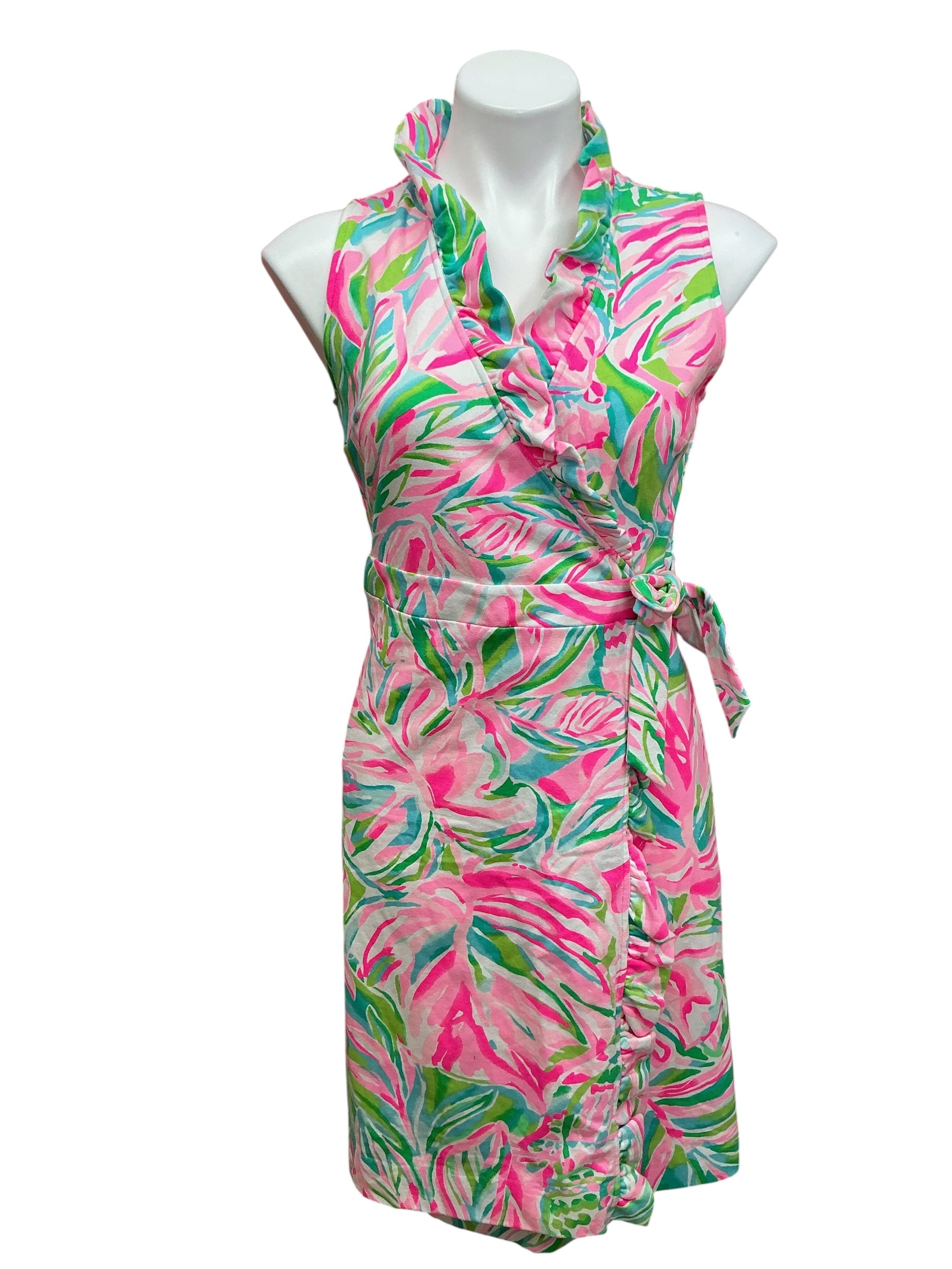 Lilly Pulitzer Romee Wrap Dress Croc My World - Size S