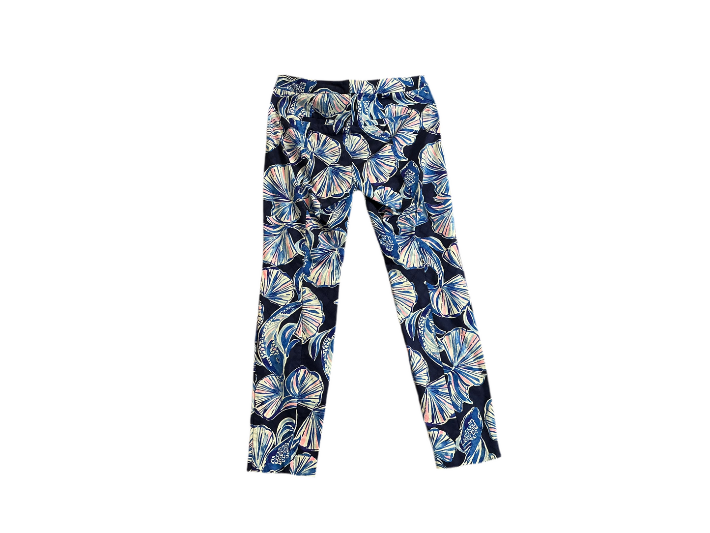 Lilly Pulitzer Kelly Skinny Ankle Pants High Tide Navy Reel Life - Size 6