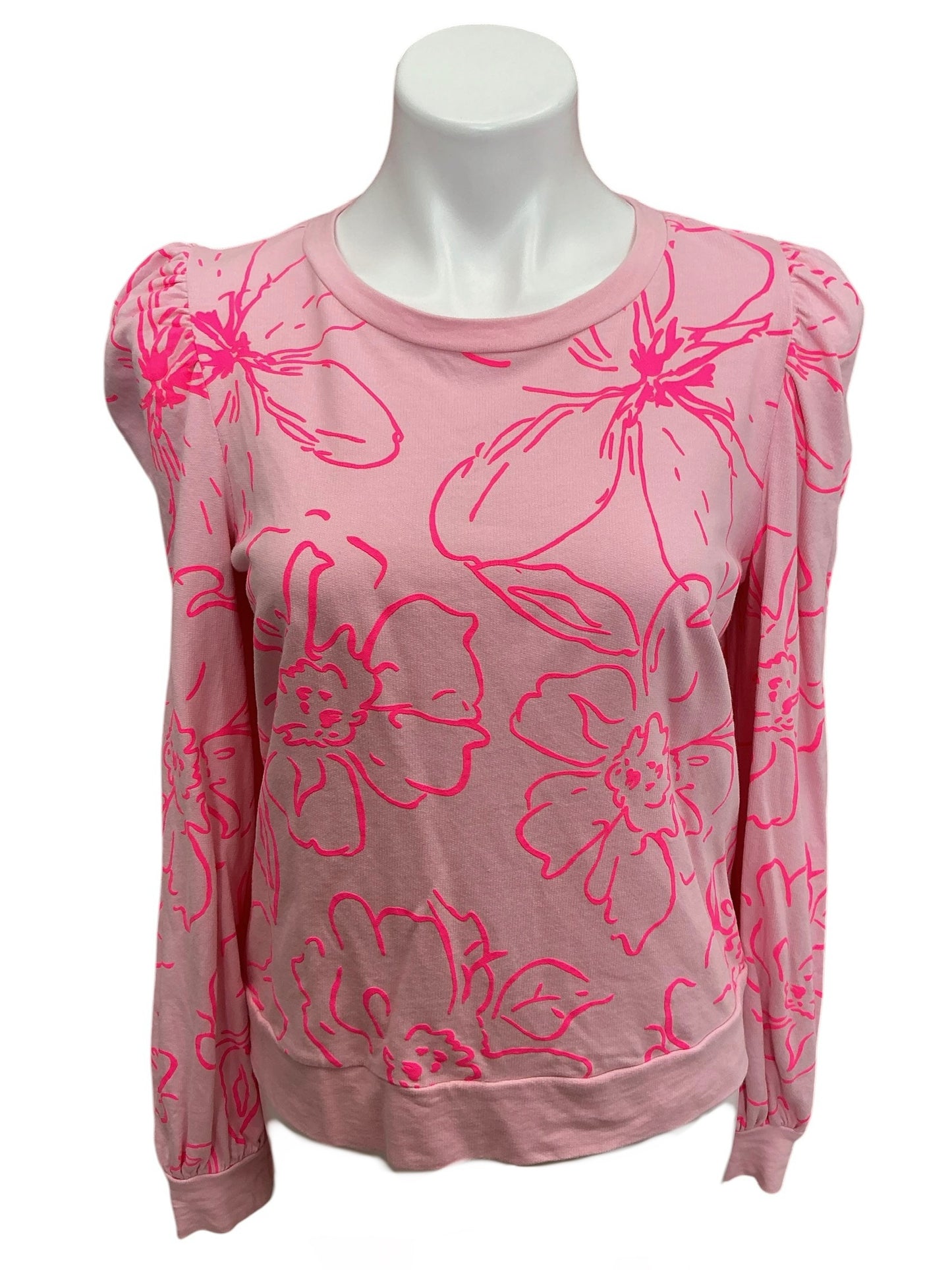 Lilly Pulitzer Lissome Long Sleeve Sweatshirt Pink Blossom - Size S