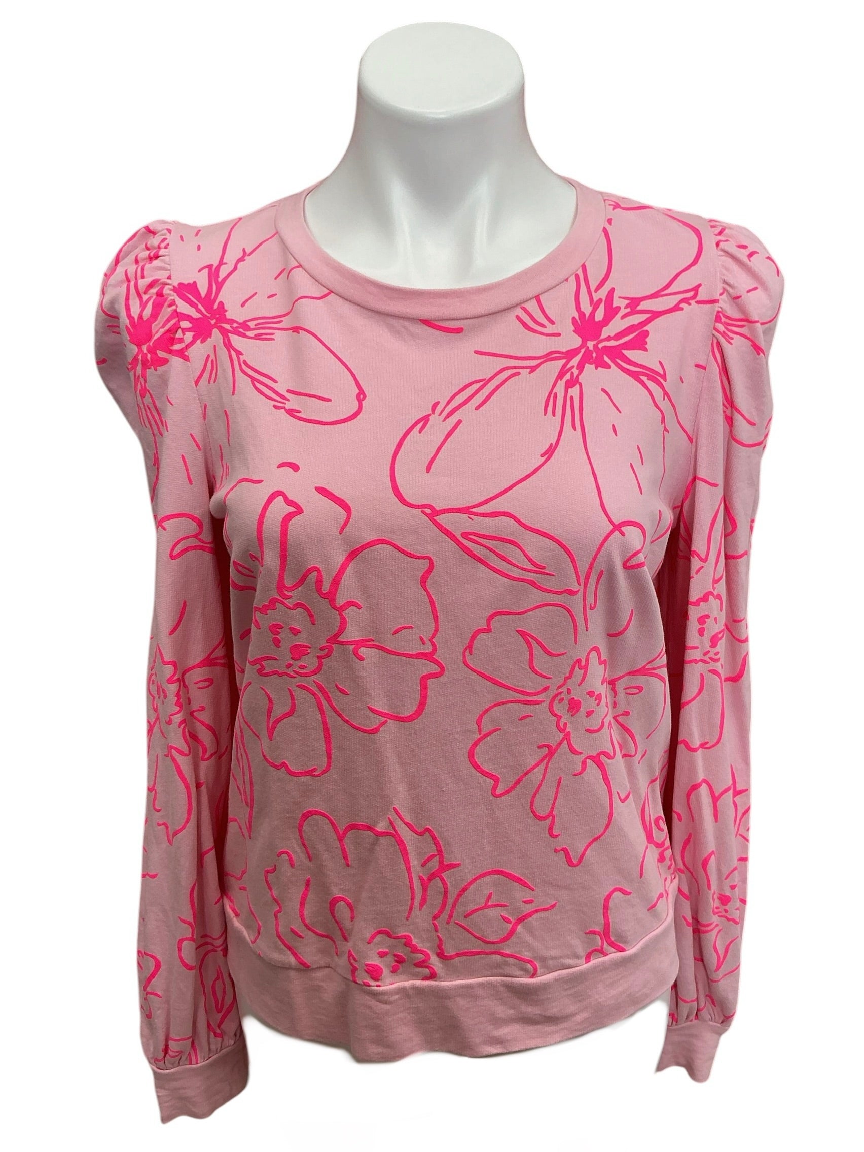 Lilly Pulitzer Lissome Long Sleeve Sweatshirt Pink Blossom - Size S