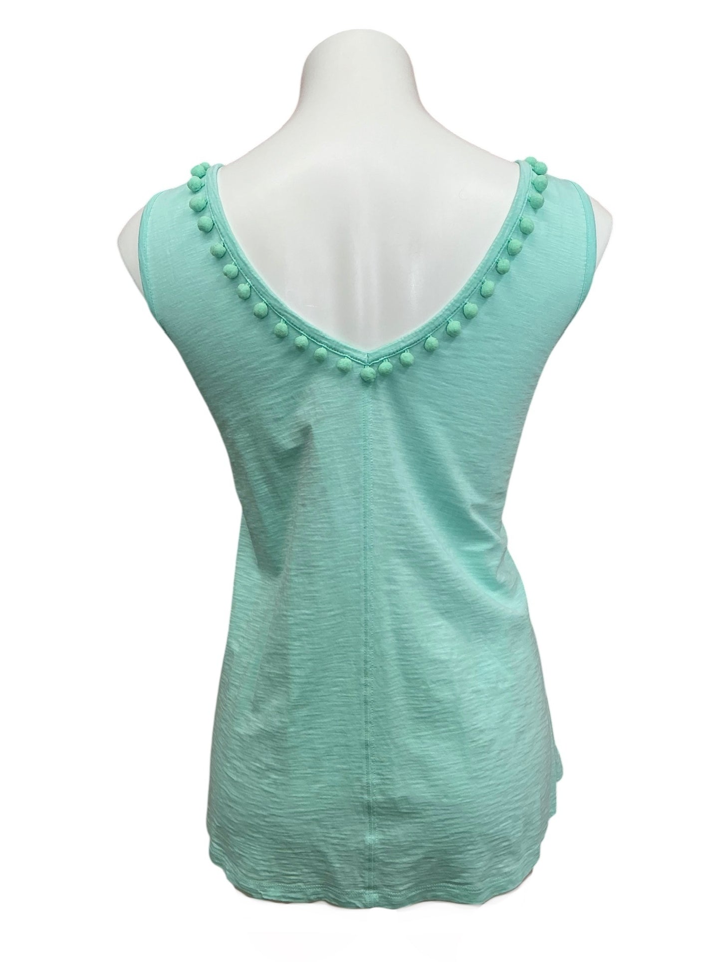 Lilly Pulitzer McKee V-Neck Tank Top Aqua Green - Size XL