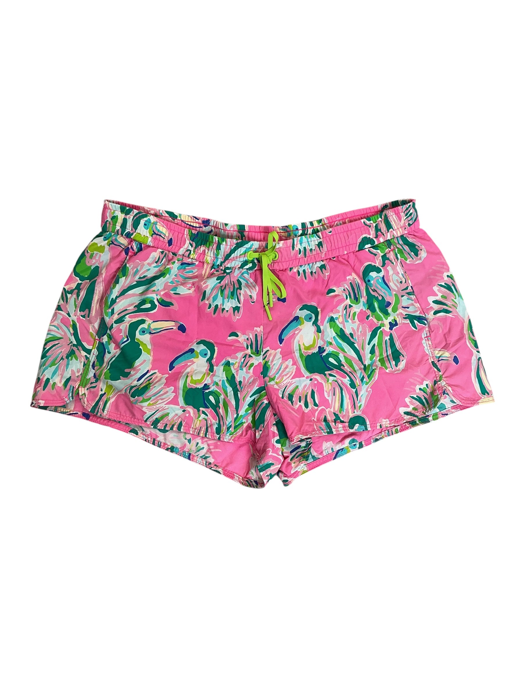 Lilly Pulitzer Run Around Ocean Trail Shorts Toucan Can - Size L