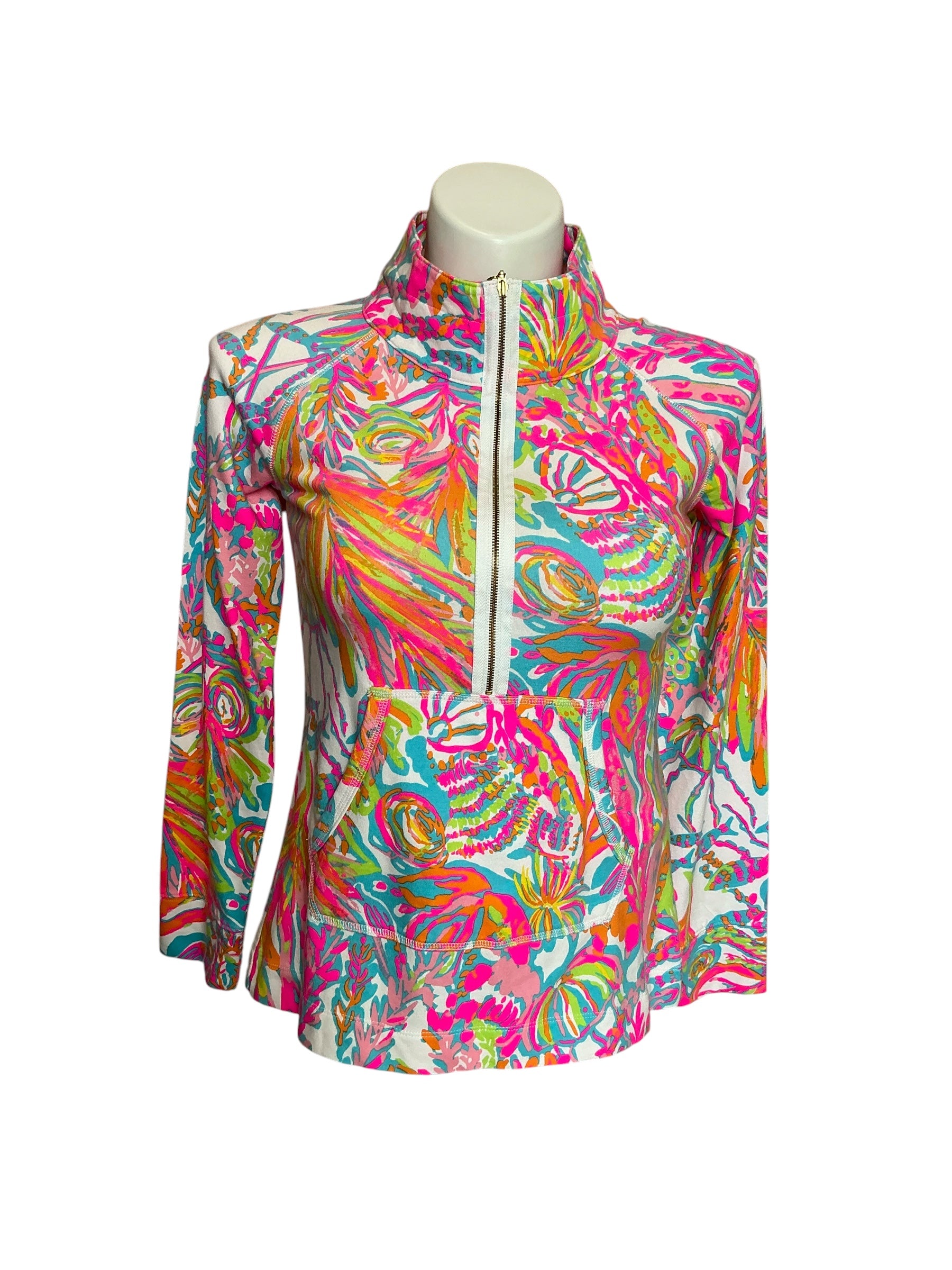 Lilly Pulitzer NWT Skipper Popover Scuba To Cuba White - Size S