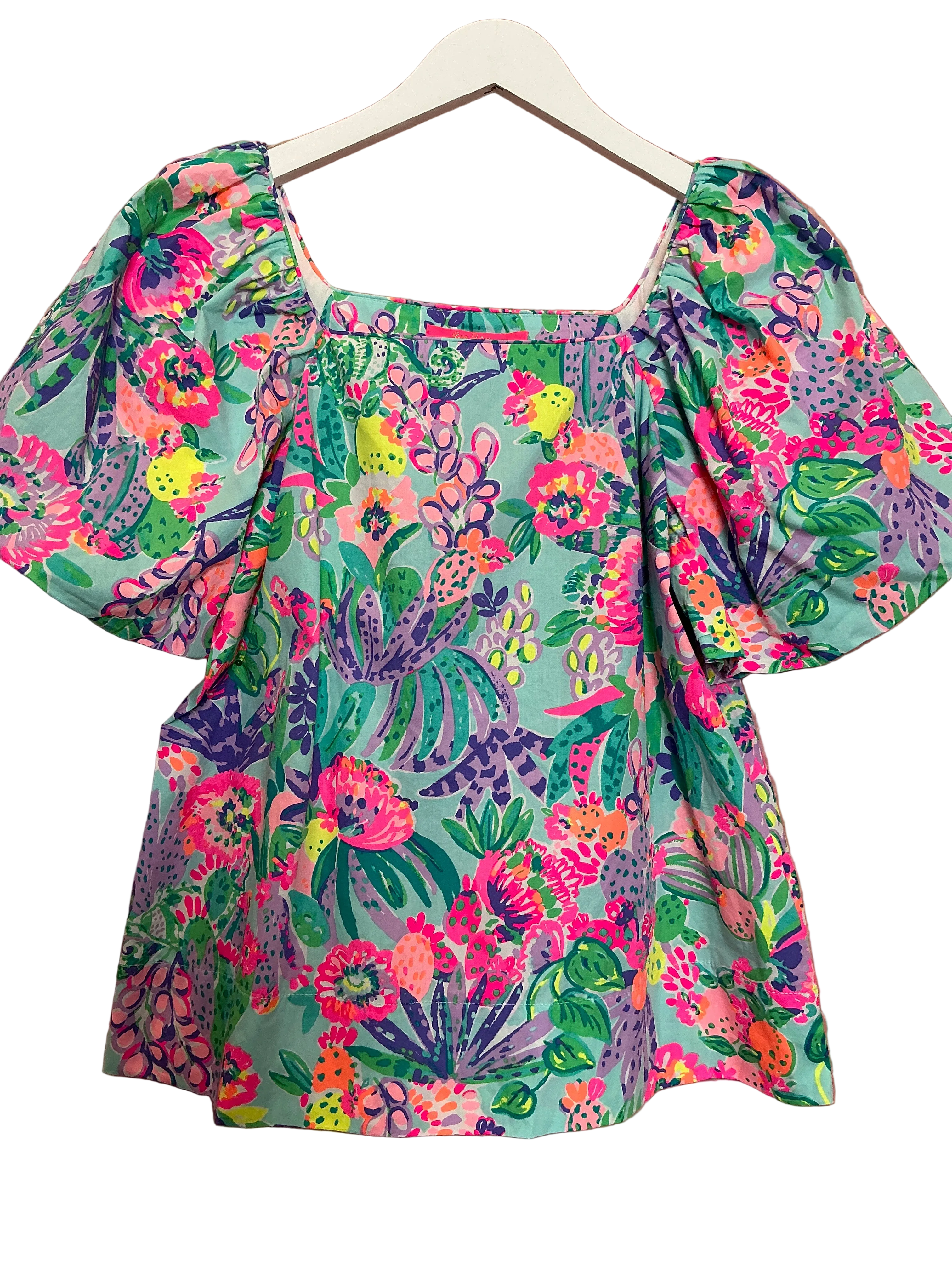 Lilly Pulitzer NWT - Lette Short Sleeve Top - Me And My Zesty - Multi - Size Small